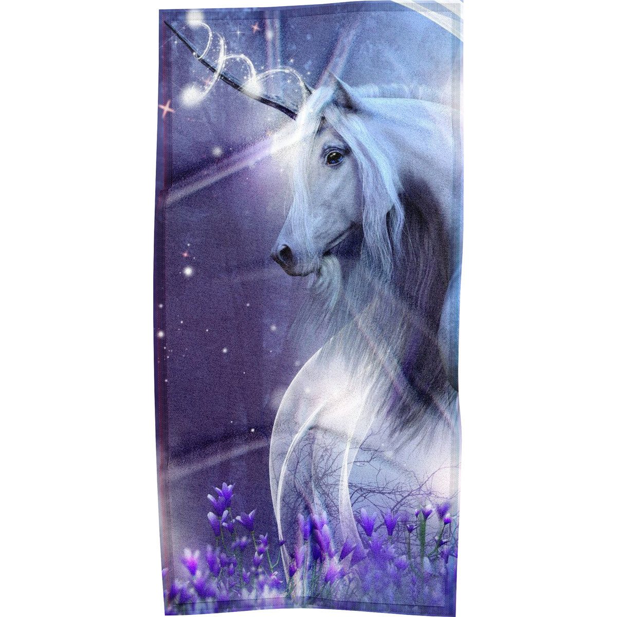 Detexpol Duschtuch Einhorn Mädchen, Frottee (1-St), Handtuch, Badehandtuch, Badetuch, Strandtuch, Frotteehandtuch