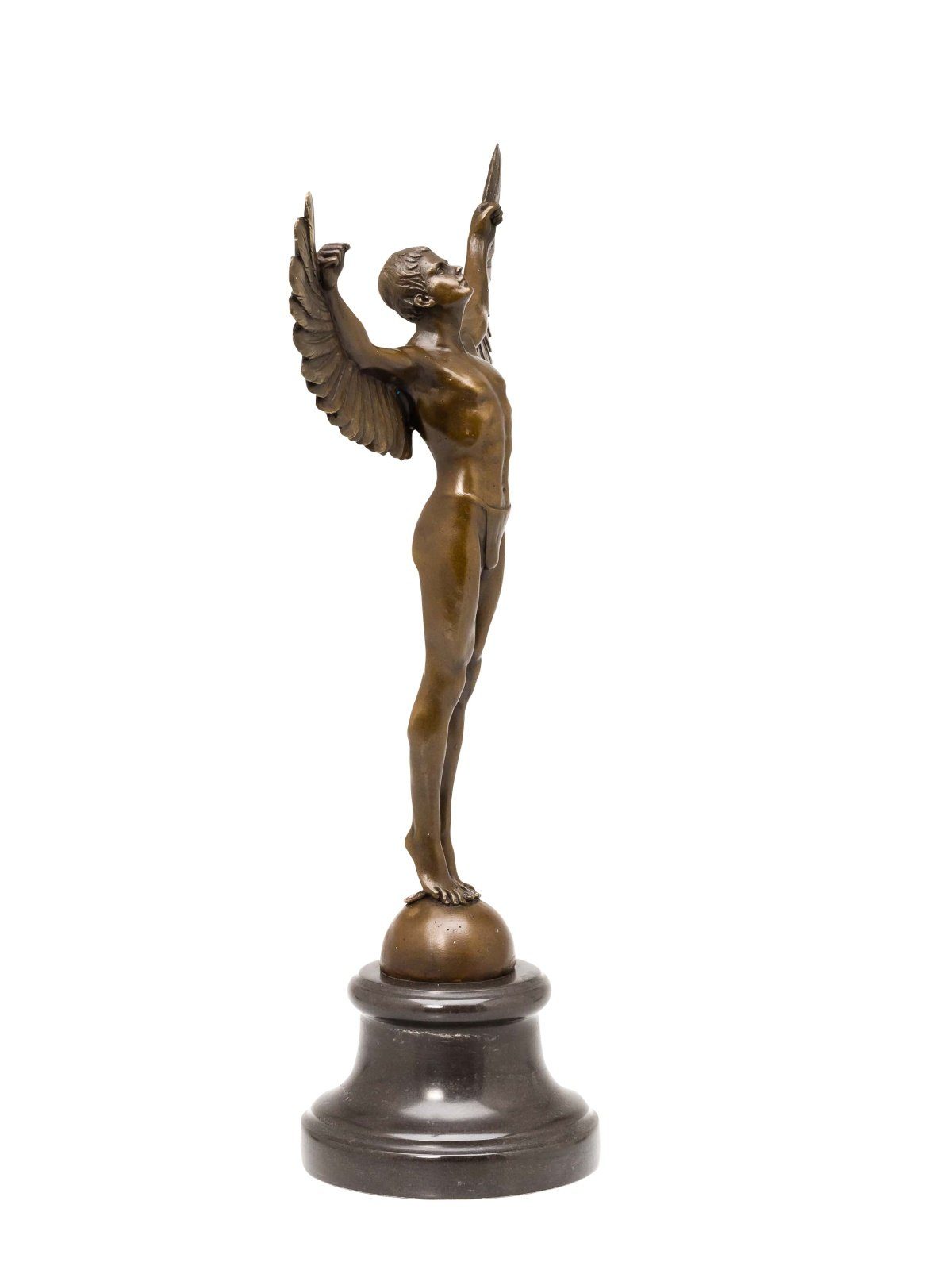 Aubaho Skulptur Akt Ikarus Figur Bronzefigur S Bronzeskulptur Erotik Mann Bronze antik