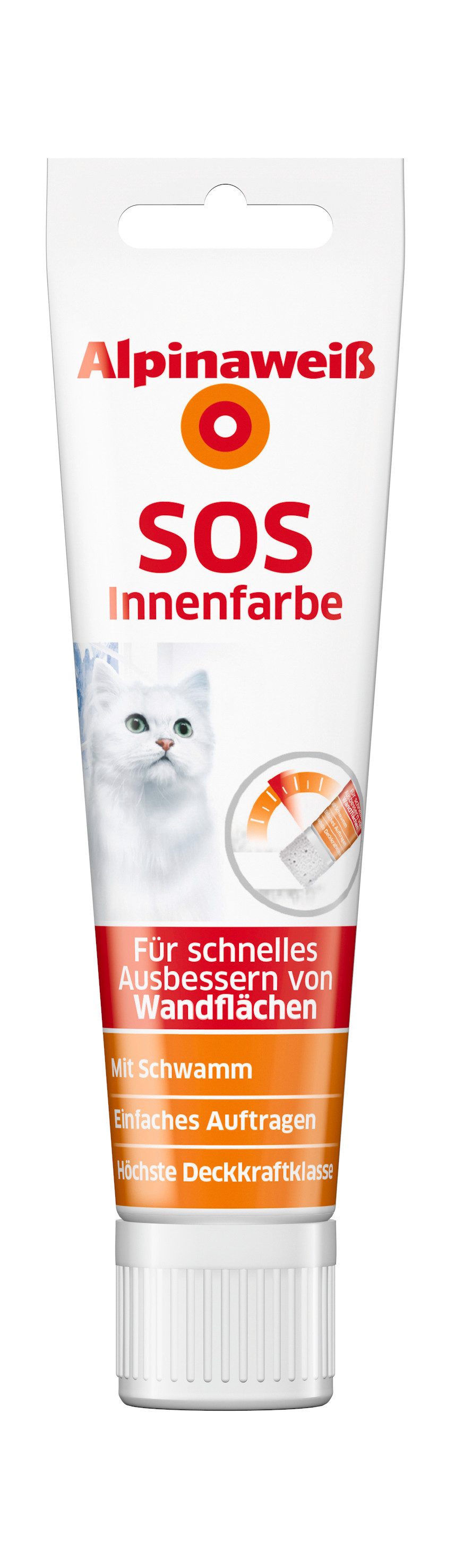 Alpina Wandfarbe Alpinaweiß Tube SOS Innenfarbe 100 ml matt