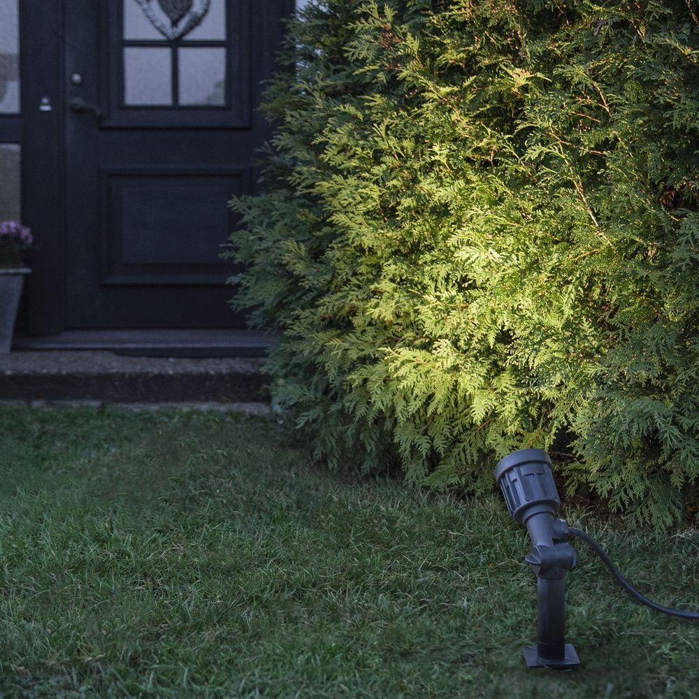 click-licht LED Gartenstrahler LED Outdoor Spot Fixture in Schwarz mit einstellbarem Winkel, keine Angabe, Leuchtmittel enthalten: Ja, fest verbaut, LED, warmweiss, Außenstrahler | Strahler