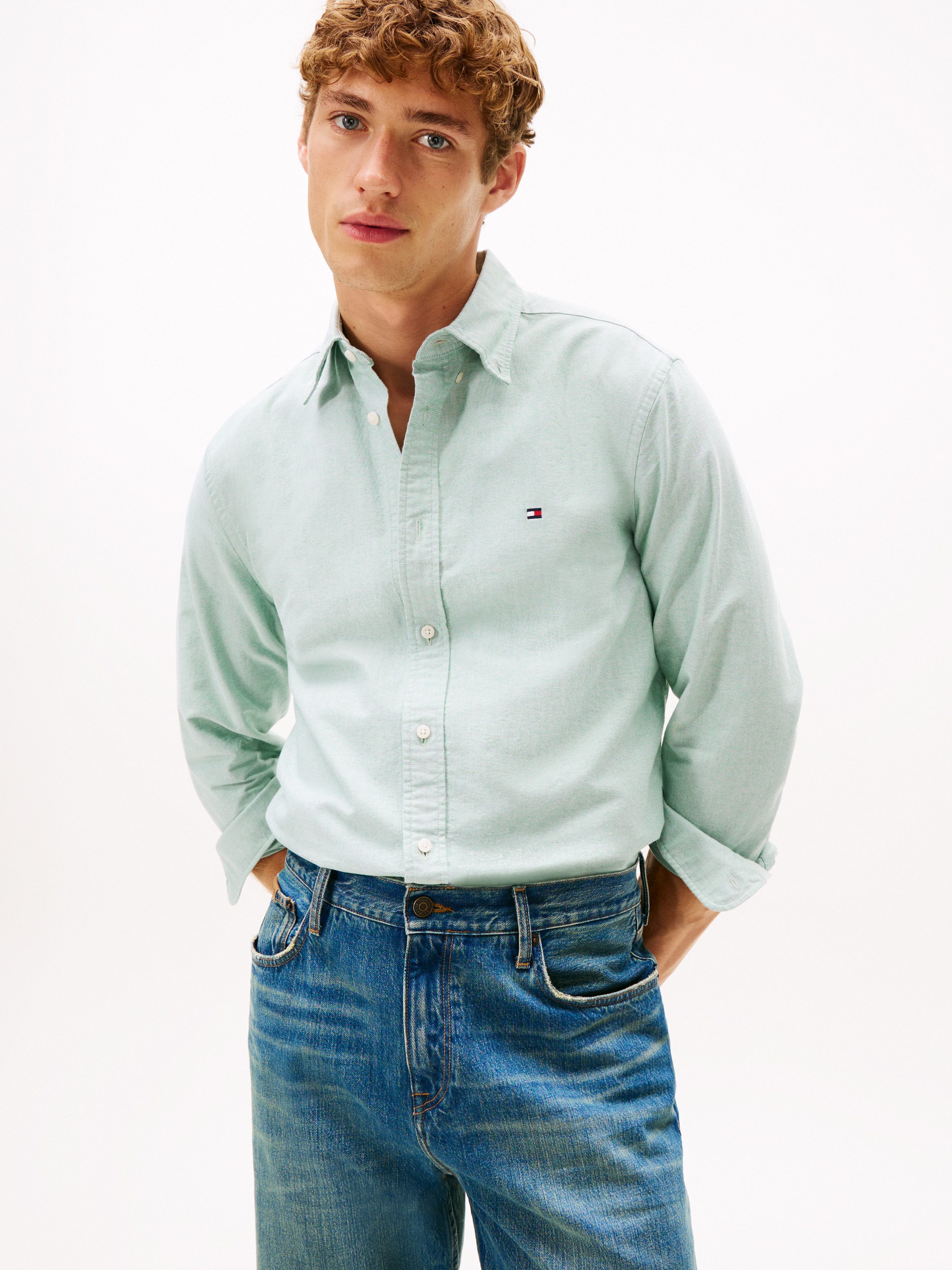 Tommy Hilfiger Langarmhemd SOLID HERITAGE OXFORD Regular Fit SHIRT günstig online kaufen