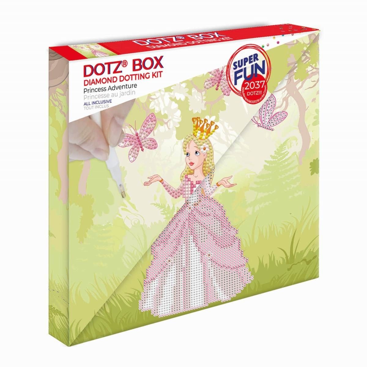 Diamond Dotz Kreativset Diamond Painting Set Prinzessin mit Strasssteinen 28x28 cm