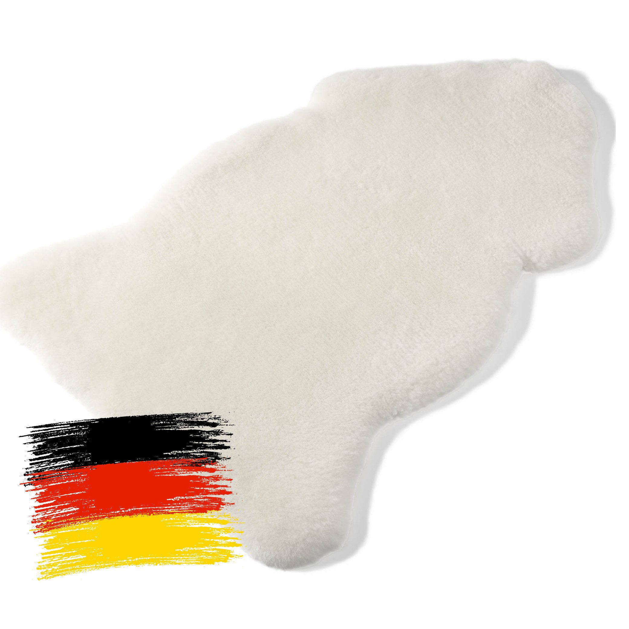 Babylammfell Baby Lammfell Exclusiv weiß, Hofbrucker seit 1948, Krabbelmatte Babyteppich aus 100% Lammfell pflanzlich gegerbt 90 cm