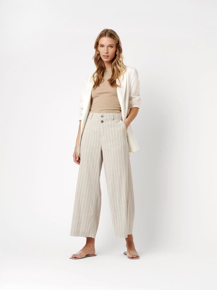ROSNER Palazzohose Mara Wide (1-tlg) mit dezent glänzenden Streifen