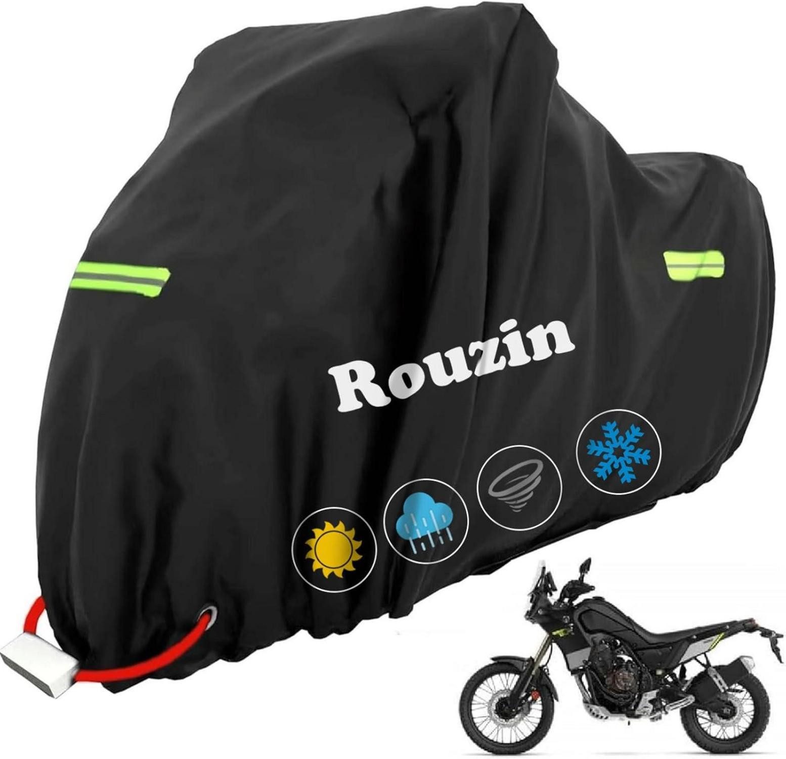 Faltgarage XXXL Motorrad Abdeckplane Roller Wasserdicht Winterfest 245x105x125cm