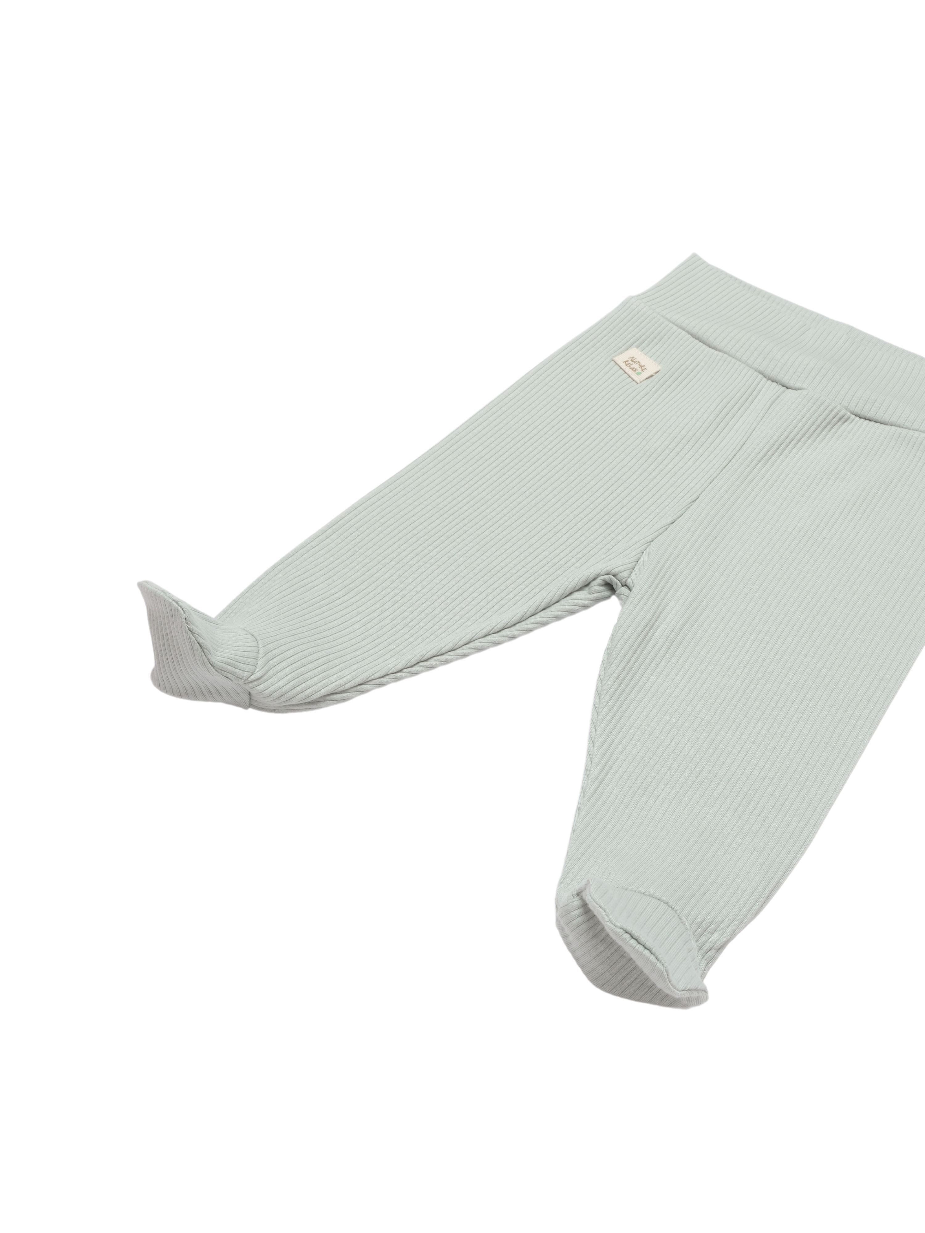 biorganic Funktionshose Baby Nature Relax Modal für Jungen und Mädchen Unisex Hose mit Fuß (1-tlg) gerippte Textilstruktur (Ripp), Modal und Bio-Baumwolle, Größe 56 - 74