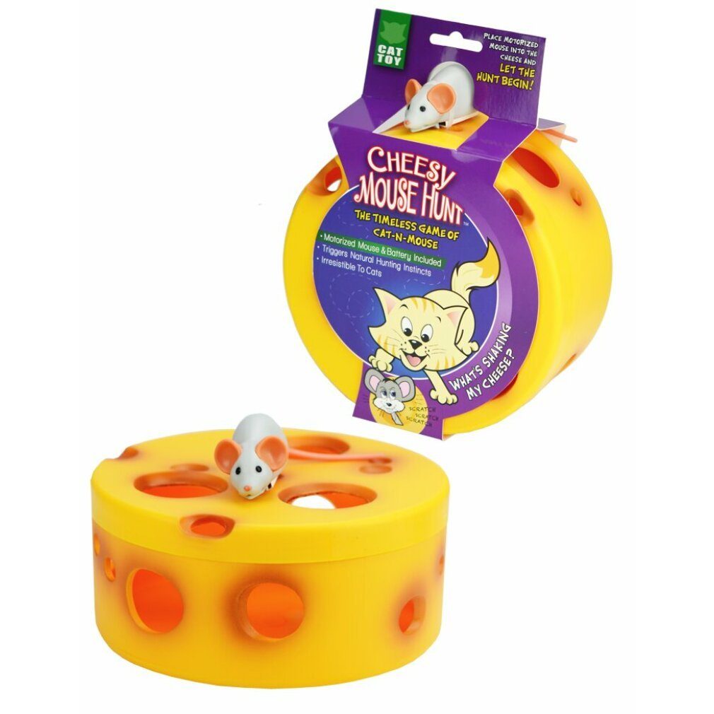 Holland Animal Care Tierkuscheltier VisionSmart Cheesy Mouse Hunt Cat Toy