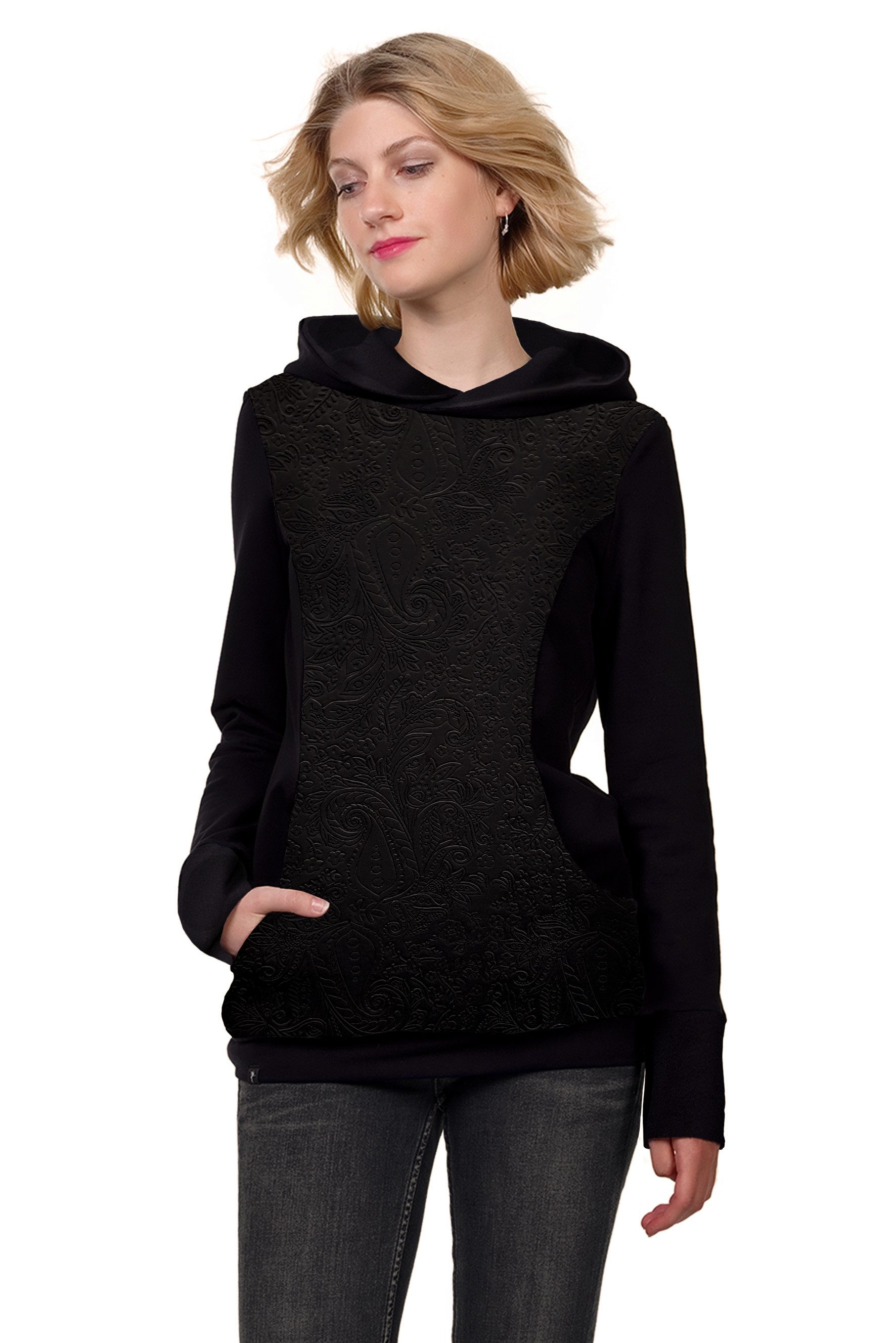 3Elfen Hoodie Kapuzenpullover Hoodie Waldkäppchen Edelornament