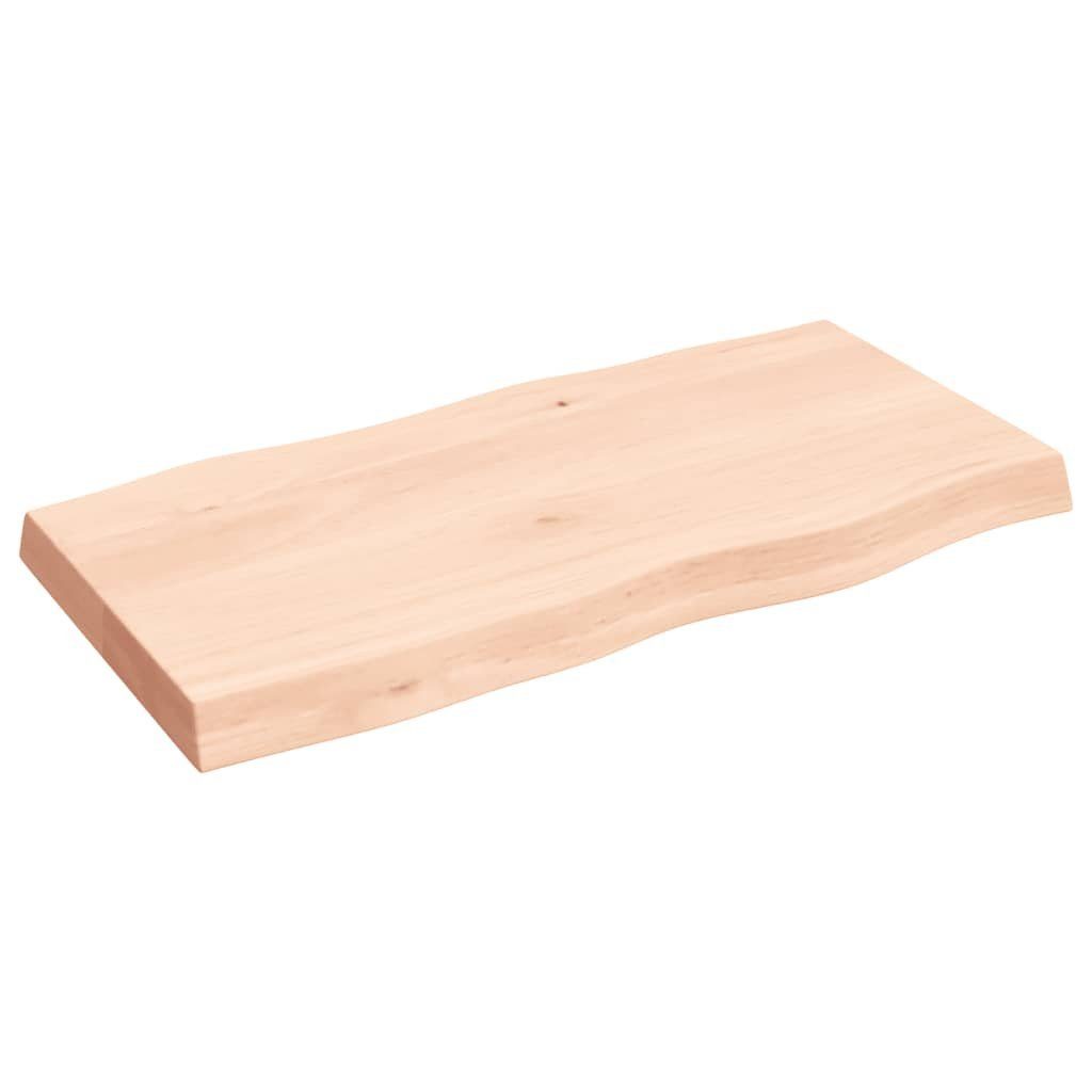 Baumkante Unbehandelt (1 Tischplatte 80x40x(2-6) furnicato Massivholz St) cm