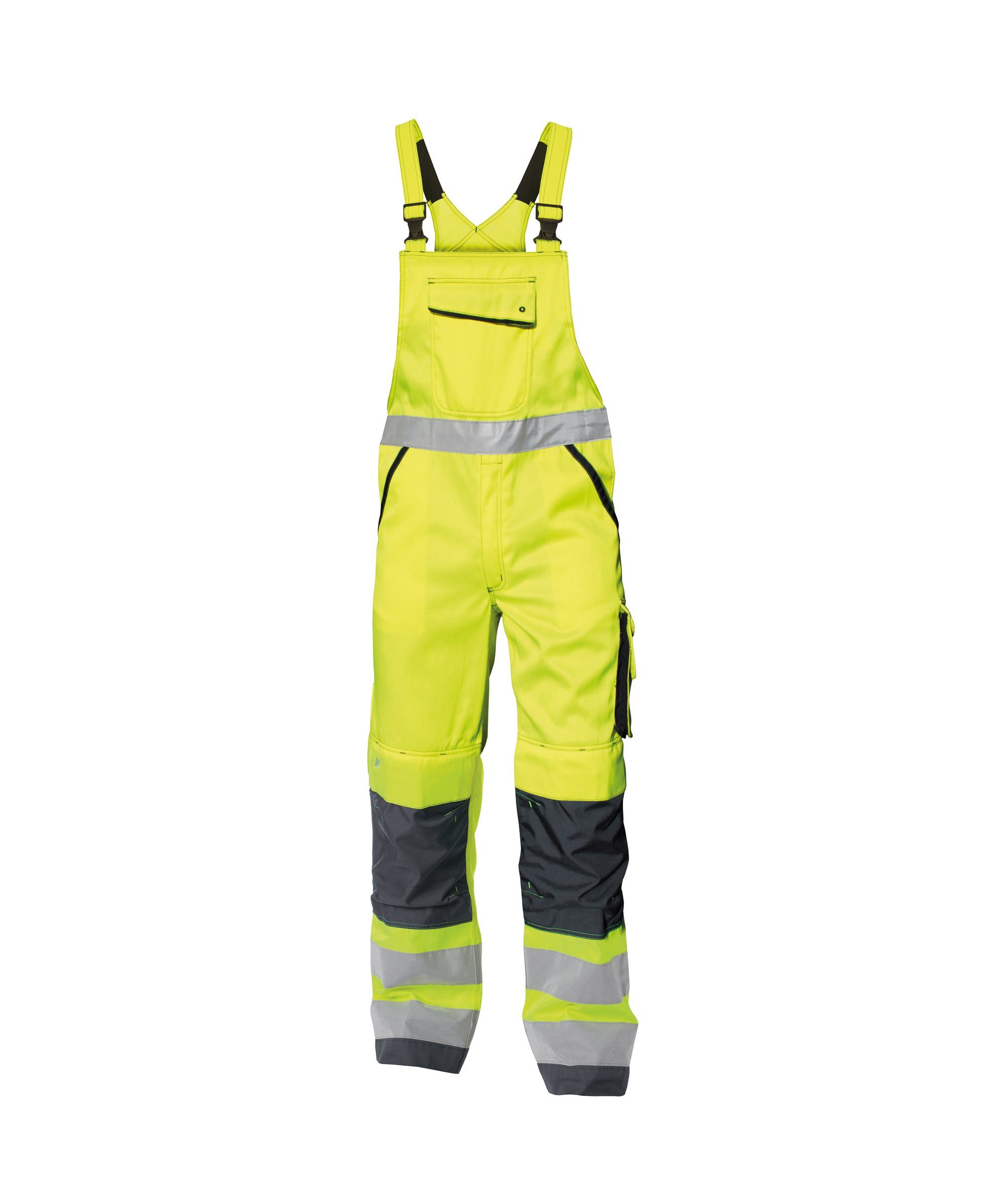 Arbeitslatzhose Warnschutz Latzhose mit Kniepolstertaschen Malmedy