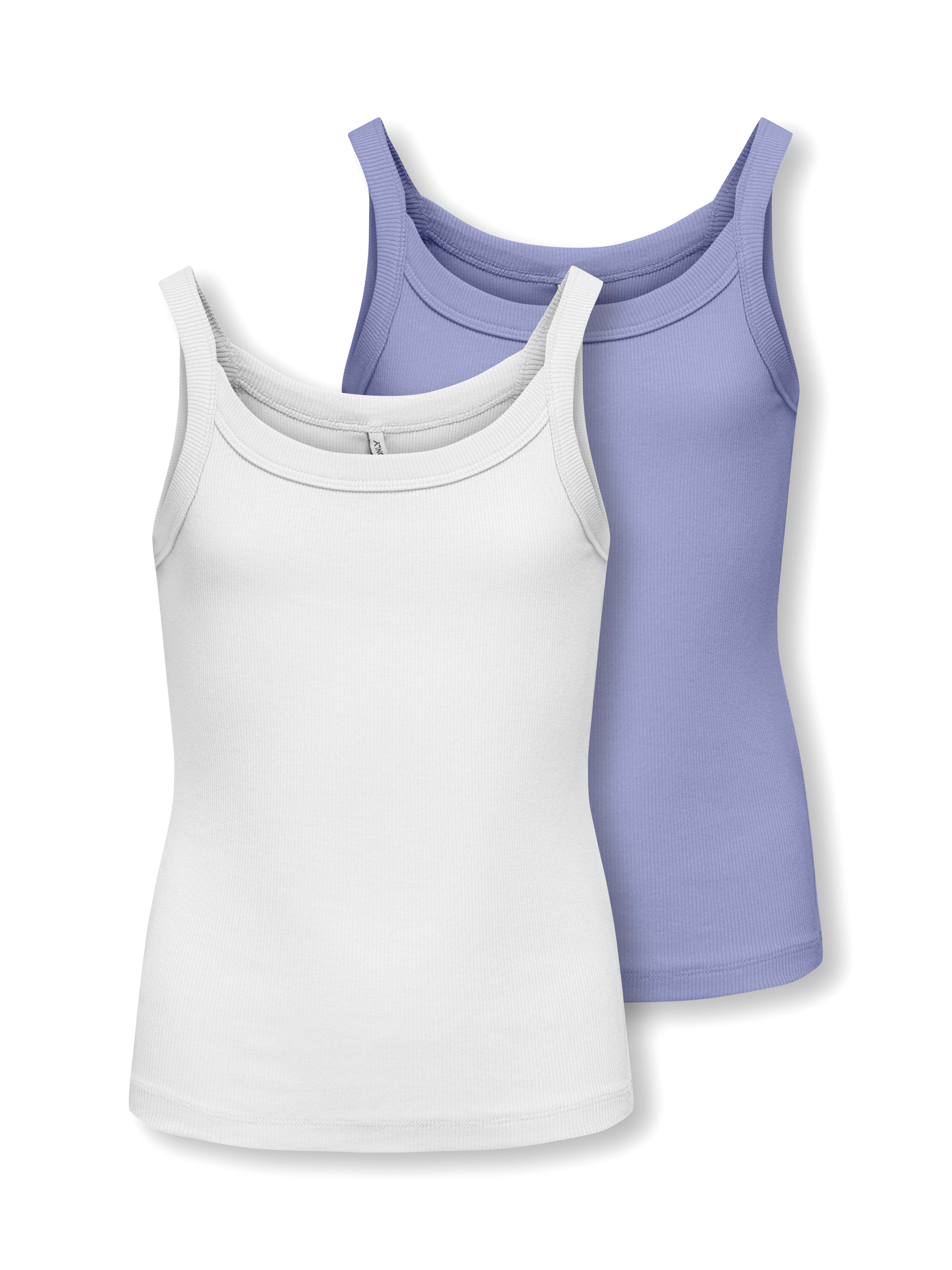 KIDS ONLY Trägertop KOGJILL LIFE S/L TOP CS JRS 2-PACK (Packung, 2-tlg) Baumwollmischung, elastisch