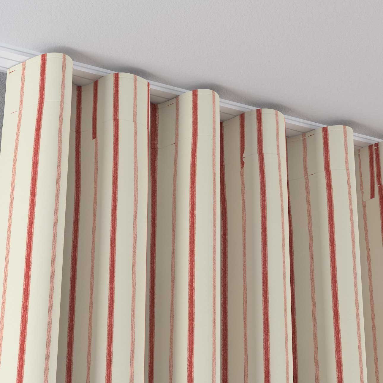 Vorhang Wellenvorhang 65 100 Dekoria gestreift Avinon, rot cm, x creme