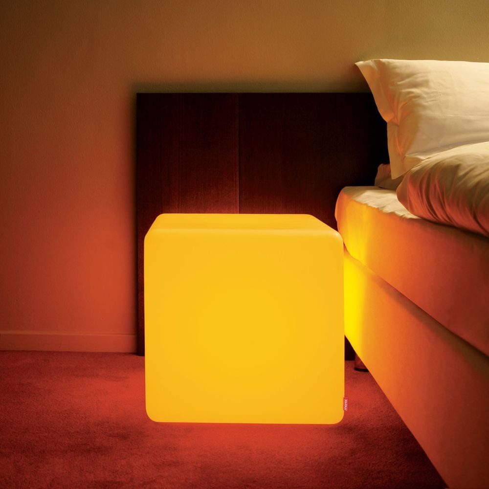 Stehlampe Weiß, Moree Transluzent Design Cube