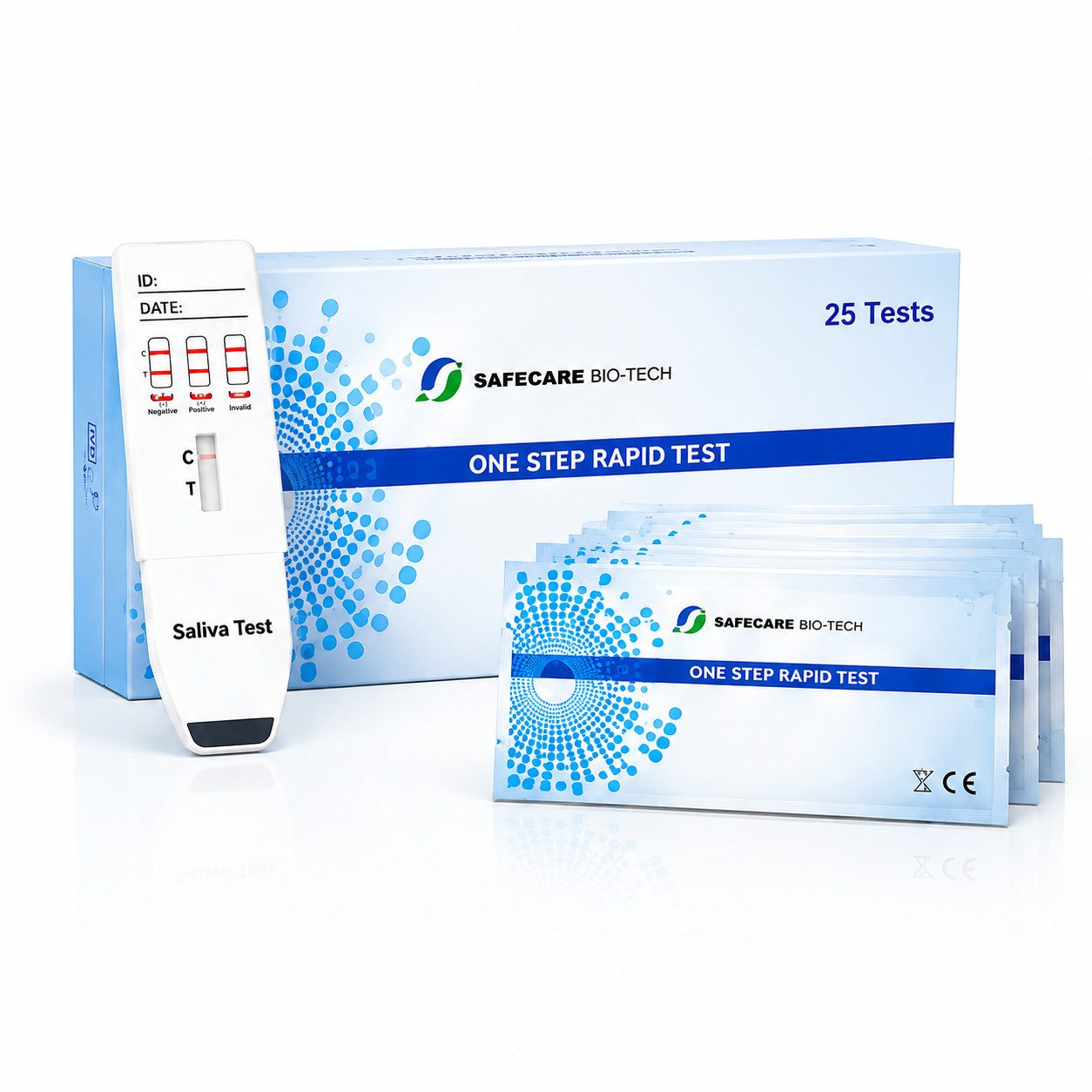 Safecare Bio-Tech Drogen-Schnelltest 25 Drogentest Schnelltest - THC hochsensibler Speicheltest, 1 Messparameter, Spucktest, 25-tlg., THC; Marihuana, Cannabis, o	Schnelles Ergebnis, einfache Handhabung, hohe Genauigkeit