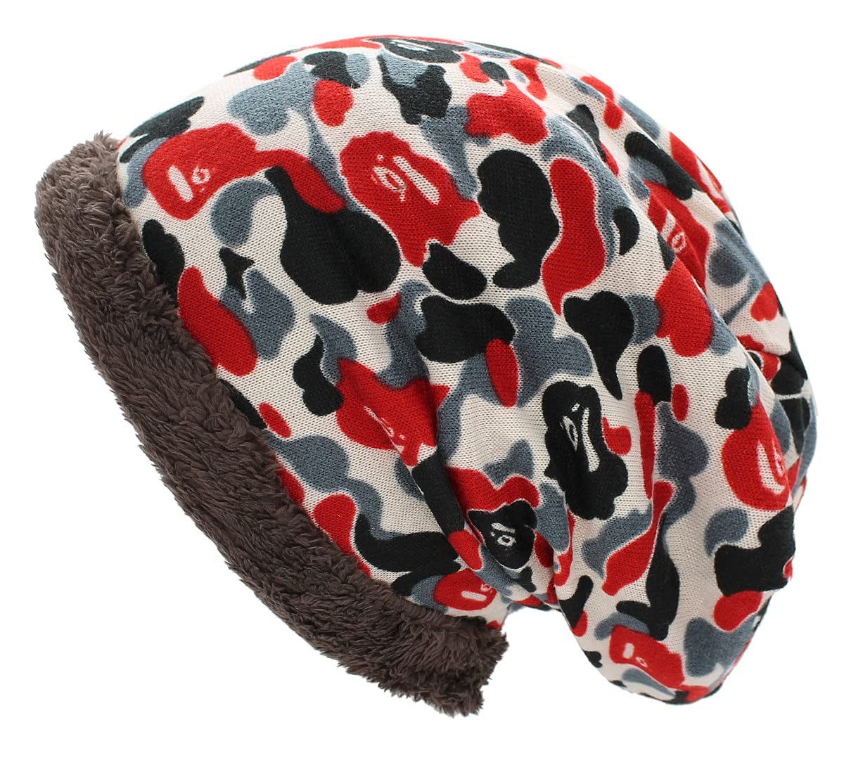dy_mode Beanie Thermo Beanie in Camouflage Muster warme Wintermütze Unisex mit Innenfutter