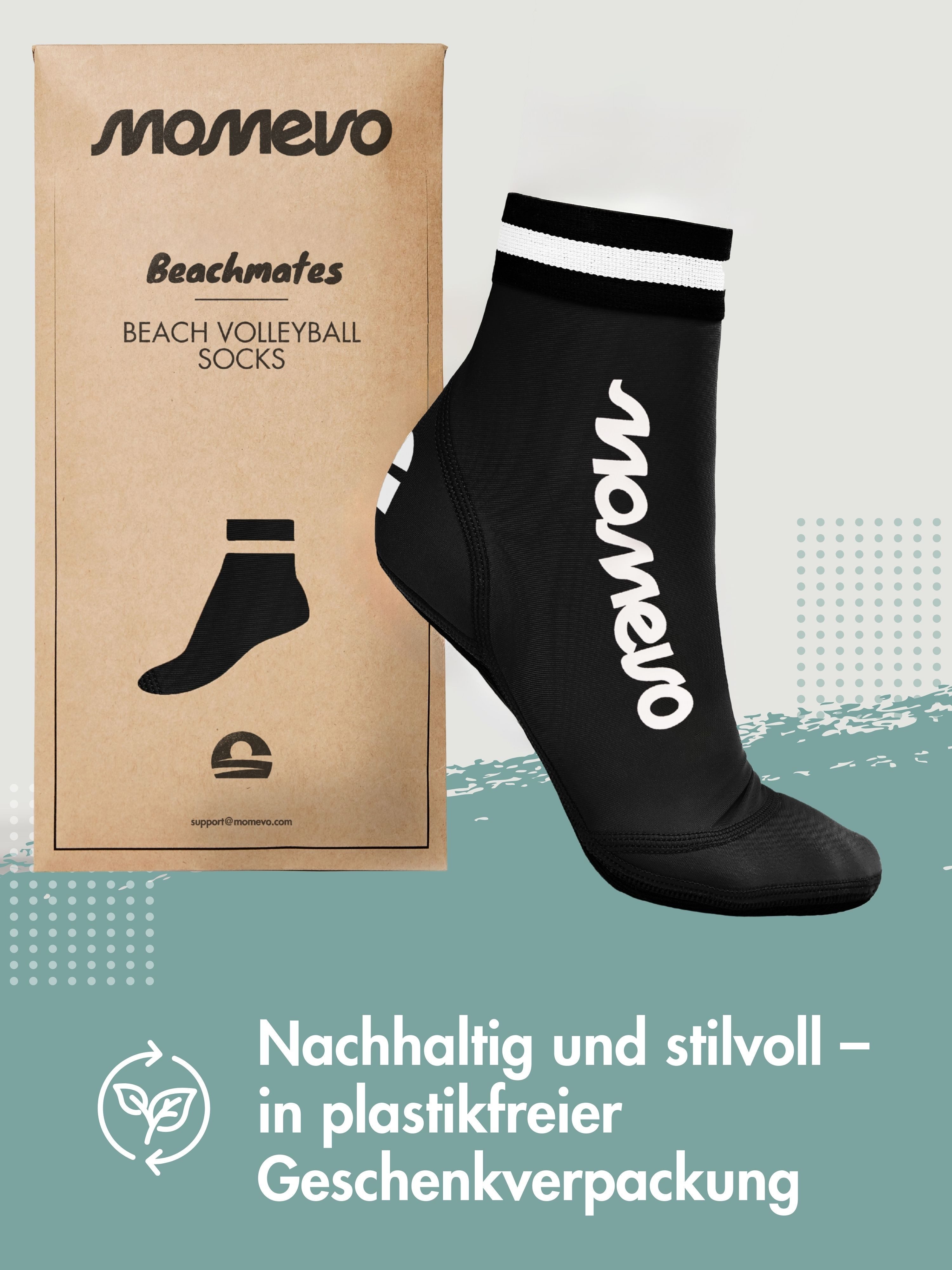 Momevo Neoprensocken Beachvolleyball Socken aus Neopren Schützende Beachsocken Herren Damen weich, leicht, robust