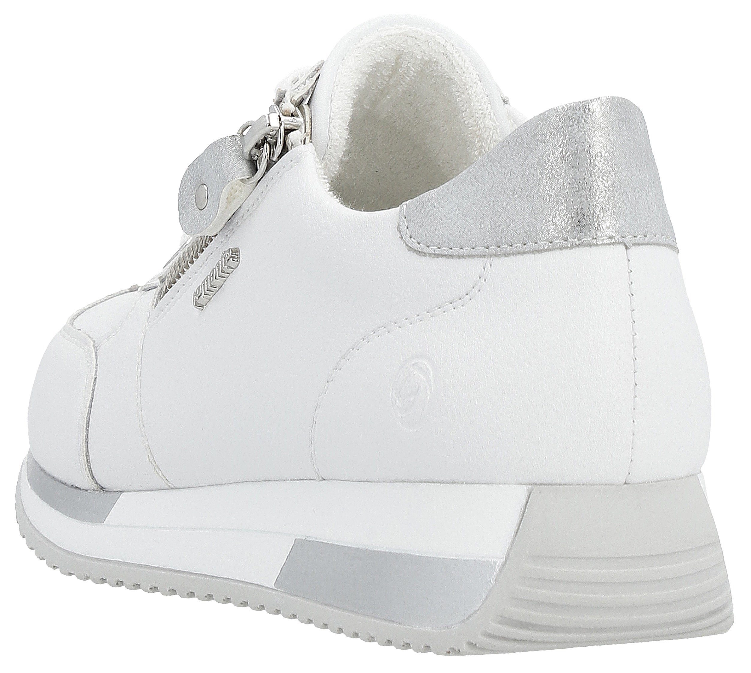 Remonte Sneaker mit seitlichem Reißverschluss weiß-ice