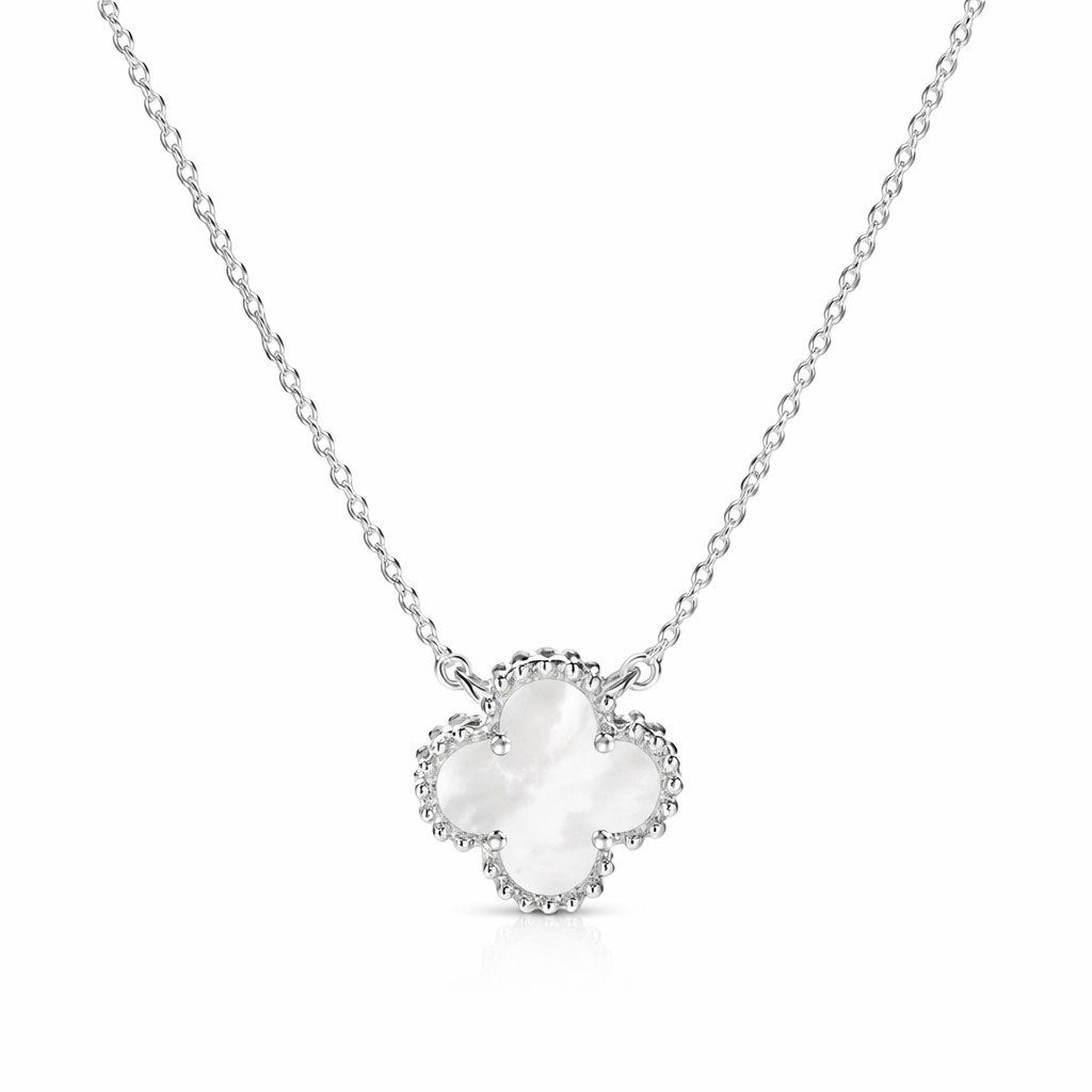 ROUGEMONT Kette mit Anhänger Damen Anhänger Halskette Kleeblatt Clover 925 sterling Silber, Echtschmuck