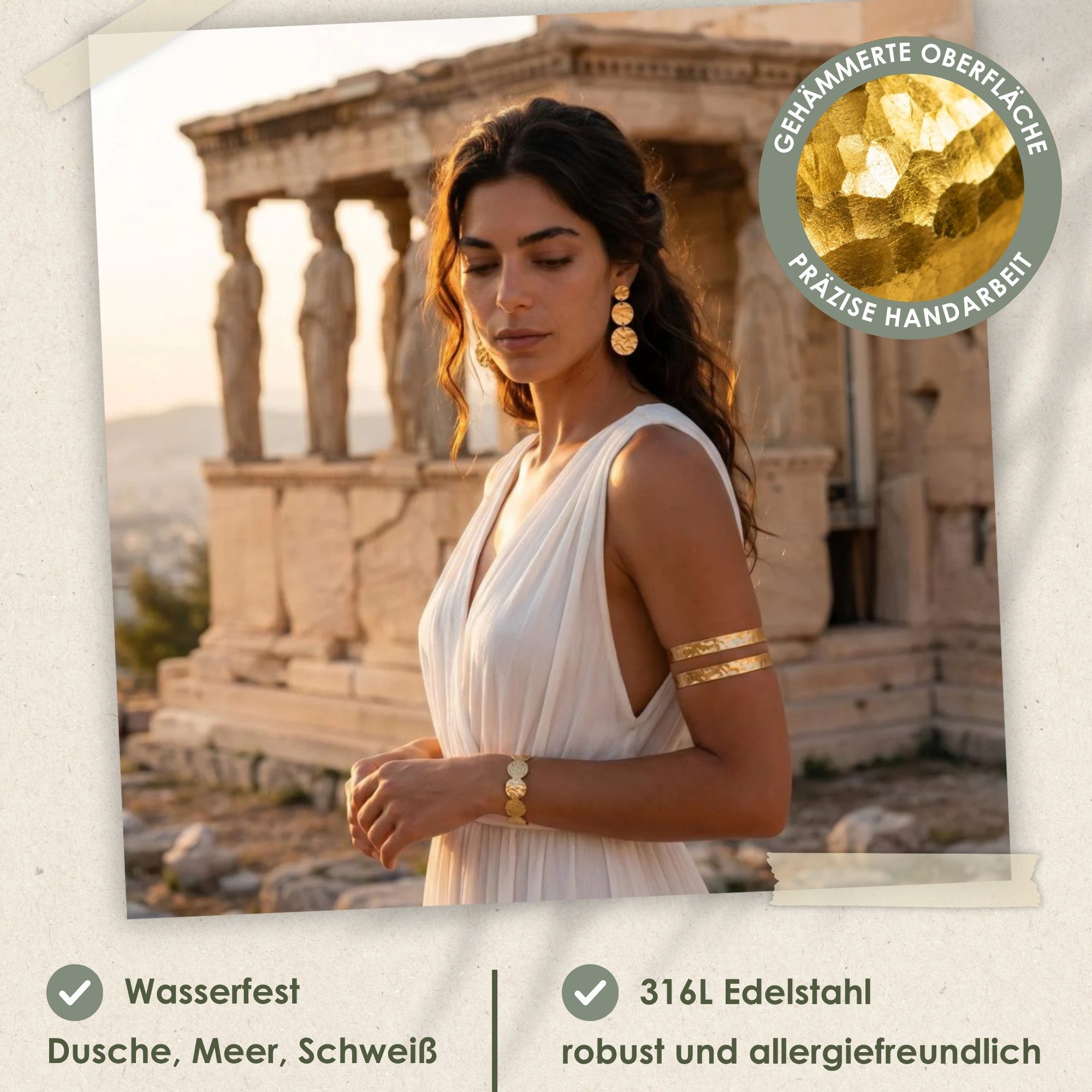 Heideman Schmuck-Adventskalender Summerbox Athen silberfarben, Schmuckset mehrteilig Schmuck für Frauen - 5 Schmuckstücke