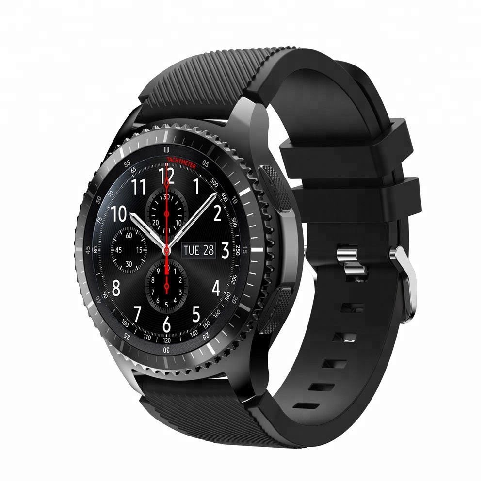 Galaxy watch3 watch Uhrenarmband,Watch für Silikon, Smartwatch-Armband Galaxy S3, 45mm Twill, Band,Armband,Uhrenarmbänder, R840, schwarz Diida gear 46mm,