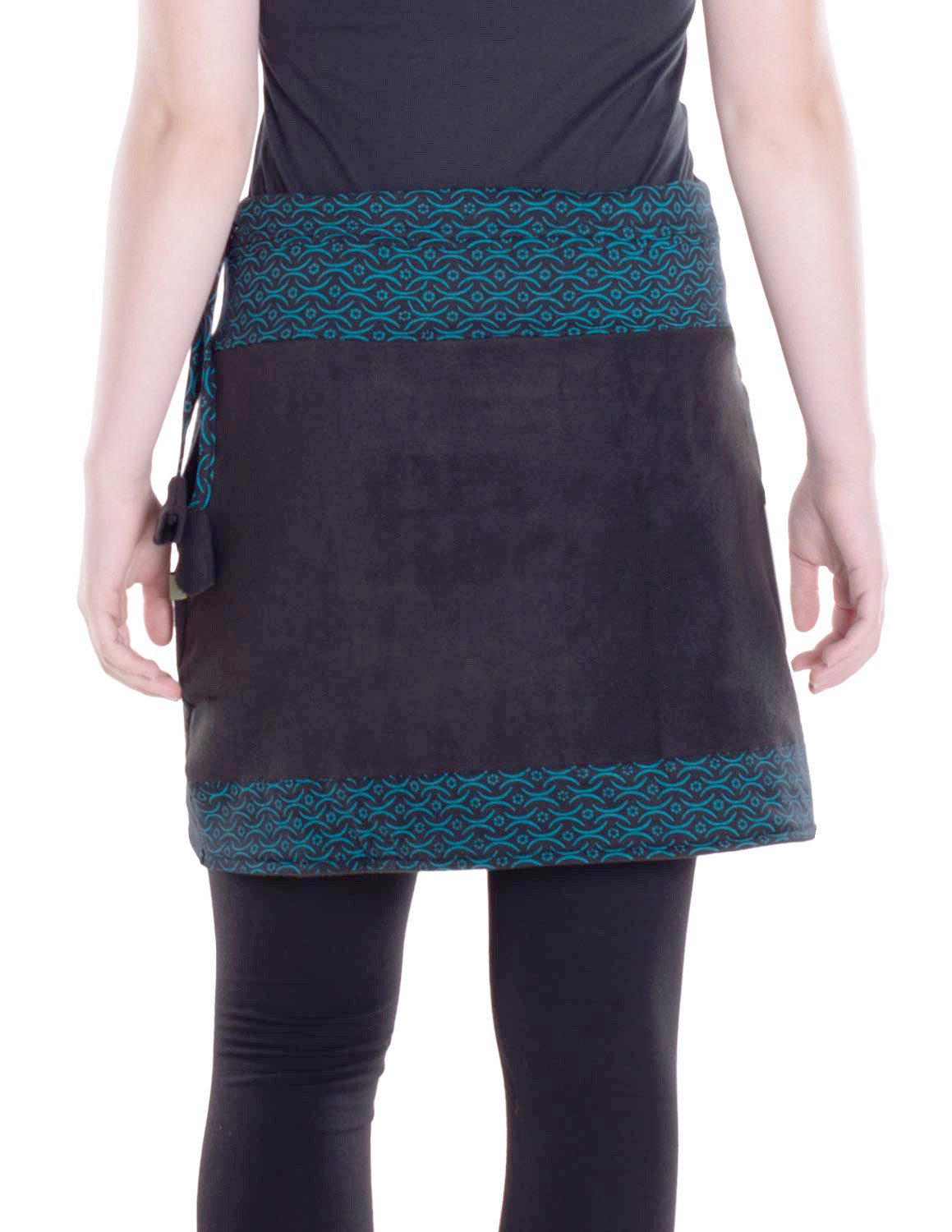 Vishes A-Linien-Rock Thermorock warmer Damen Winterrock kurz Taschenrock aus ECO-Fleece Hippie, Retro, Style, Alternative Bekleidung – Bild 4 von 4
