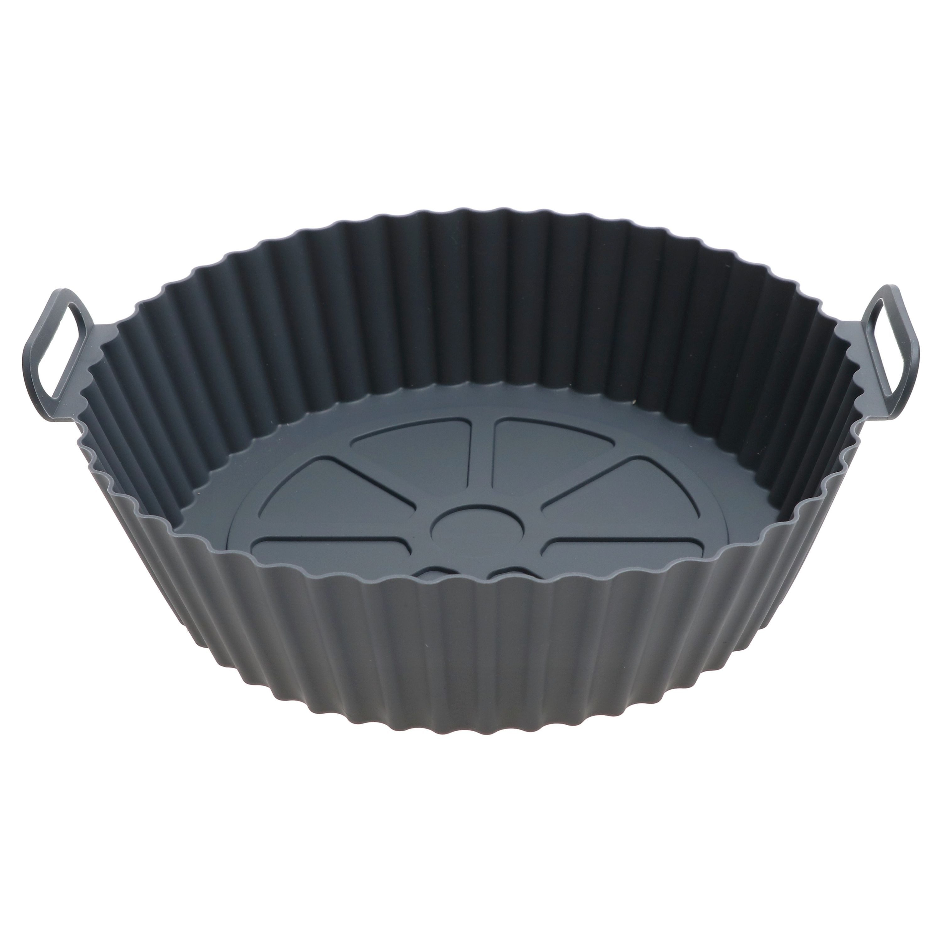 MamboCat Auflaufform Airfryer Silikon Form rund Ø20cm mit Henkeln Heißluftfritteuse, Silikon – Bild 3 von 5