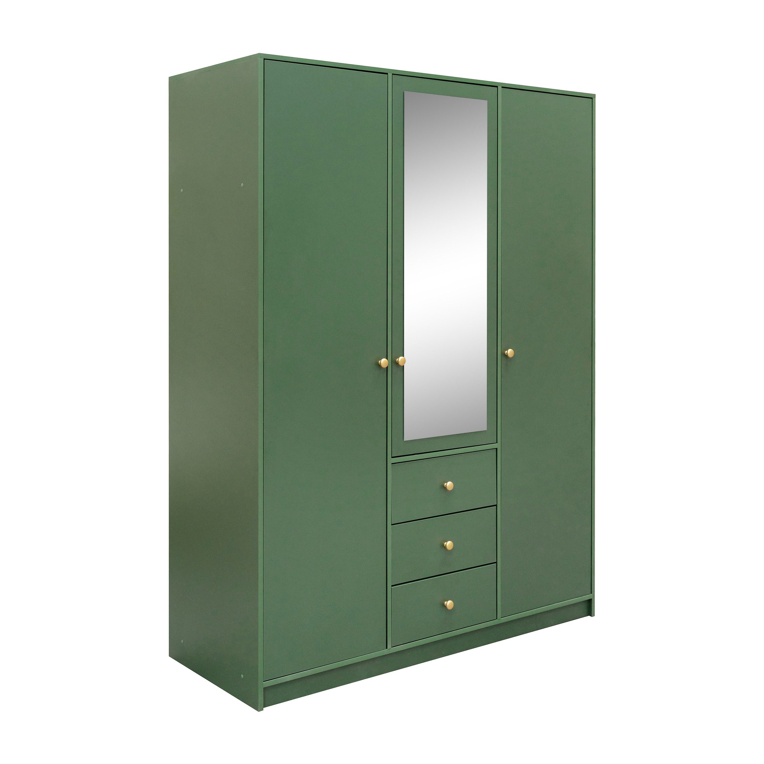 Beautysofa Kleiderschrank mit Spiegel und 3 Schubladen (Zur Auswahl: zweitürig, dreitürig oder viertürig, verschiedene Farben) Höhe 200 cm