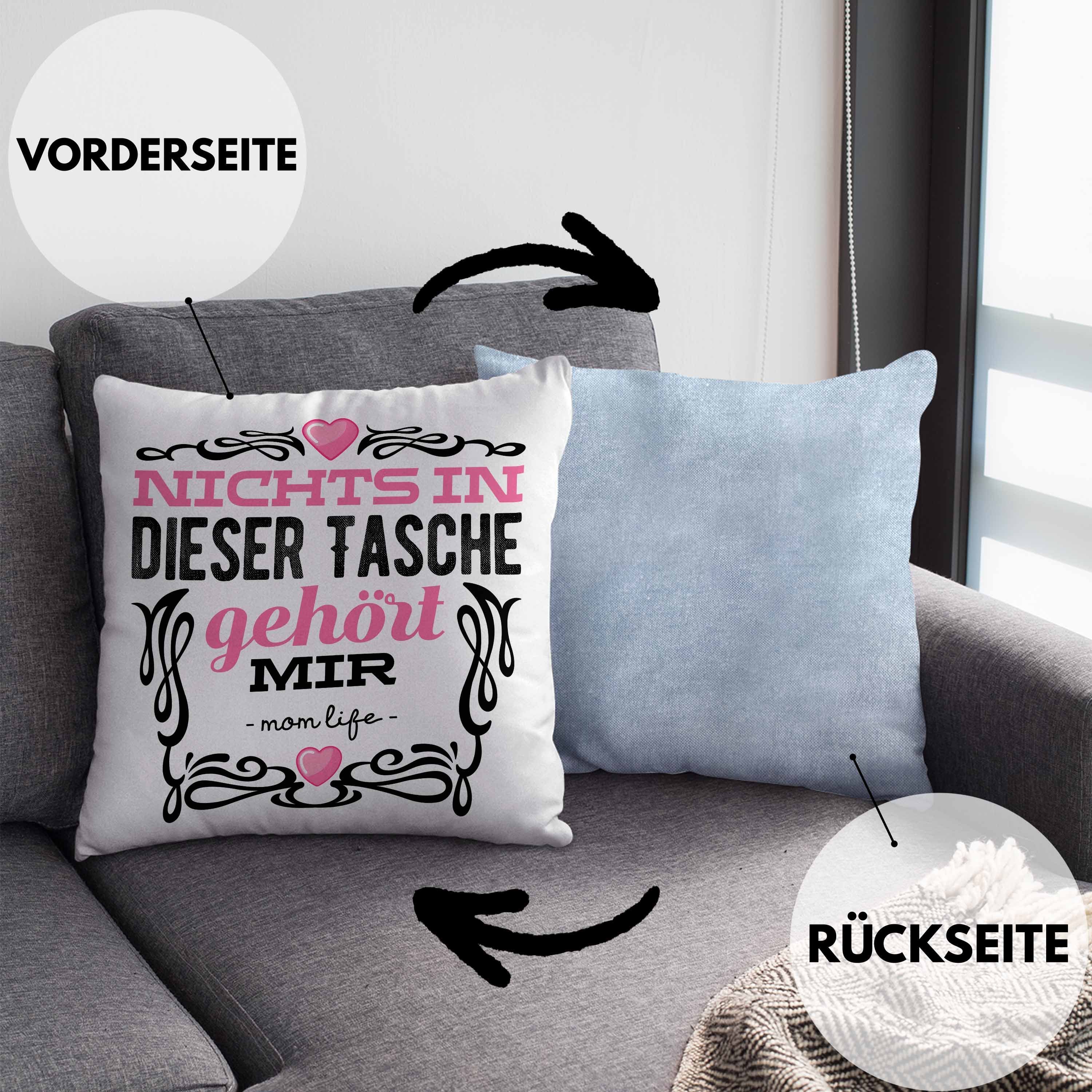 - Füllung Dekokissen Dekokissen für Kissen Trendation oder Geburtstag Muttertag zum Blau Geschenk Mutter Trendation Lustige 40x40 Geschenkidee Momlife Mama mit