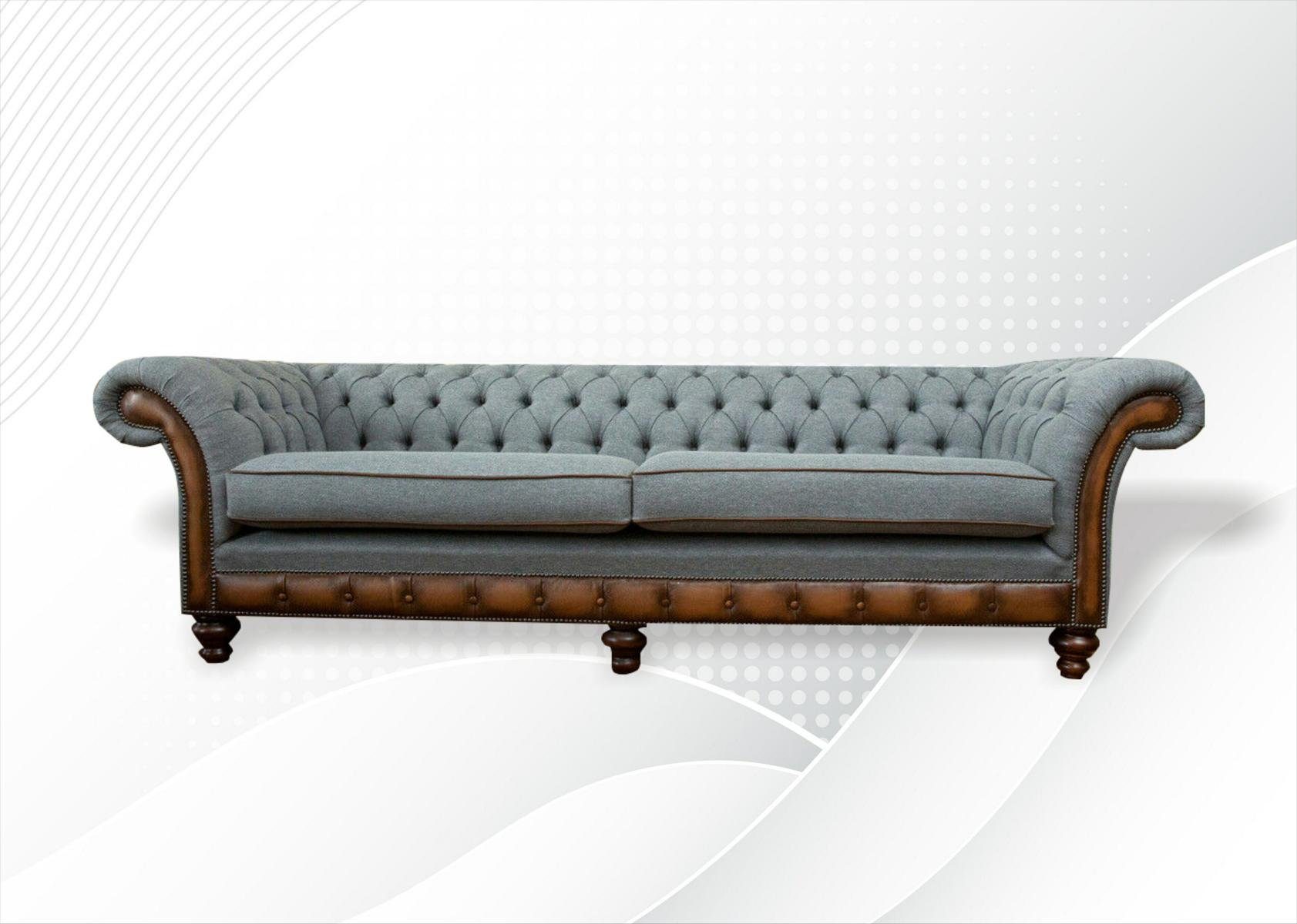 Sitzer Chesterfield Chesterfield-Sofa, Design JVmoebel Couch cm 265 4 Sofa Sofa