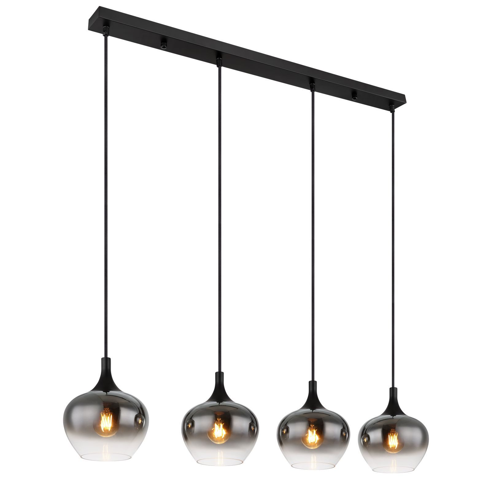 GLOBO LIGHTING Hängeleuchte Hängeleuchte Esszimmer Rauchglas Hängelampe Esstisch Wohnzimmer