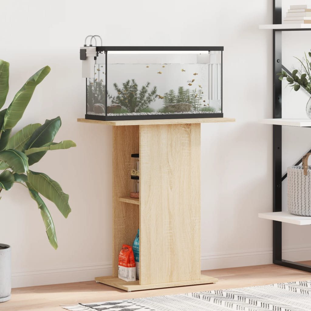 vidaXL Aquariumunterschrank Aquariumständer Sonoma-Eiche 60,5 x 36 x 72,5 cm Holzwerkstoff – Bild 2 von 5