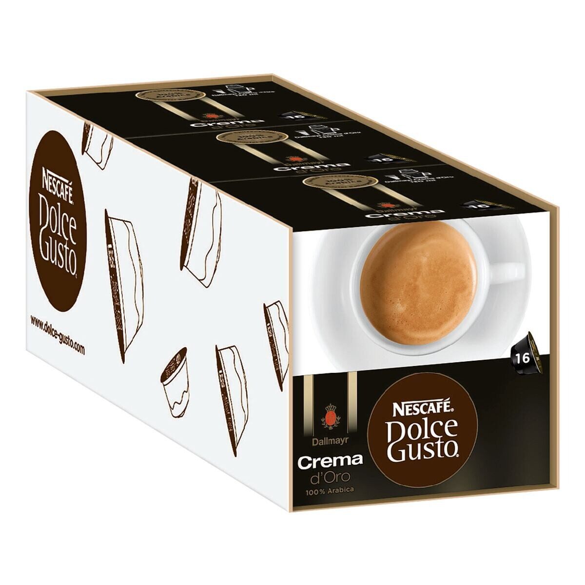NESCAFÉ® Dolce Gusto® Kaffee Dallmayr Crema d'Oro, 3x 16 Kapseln