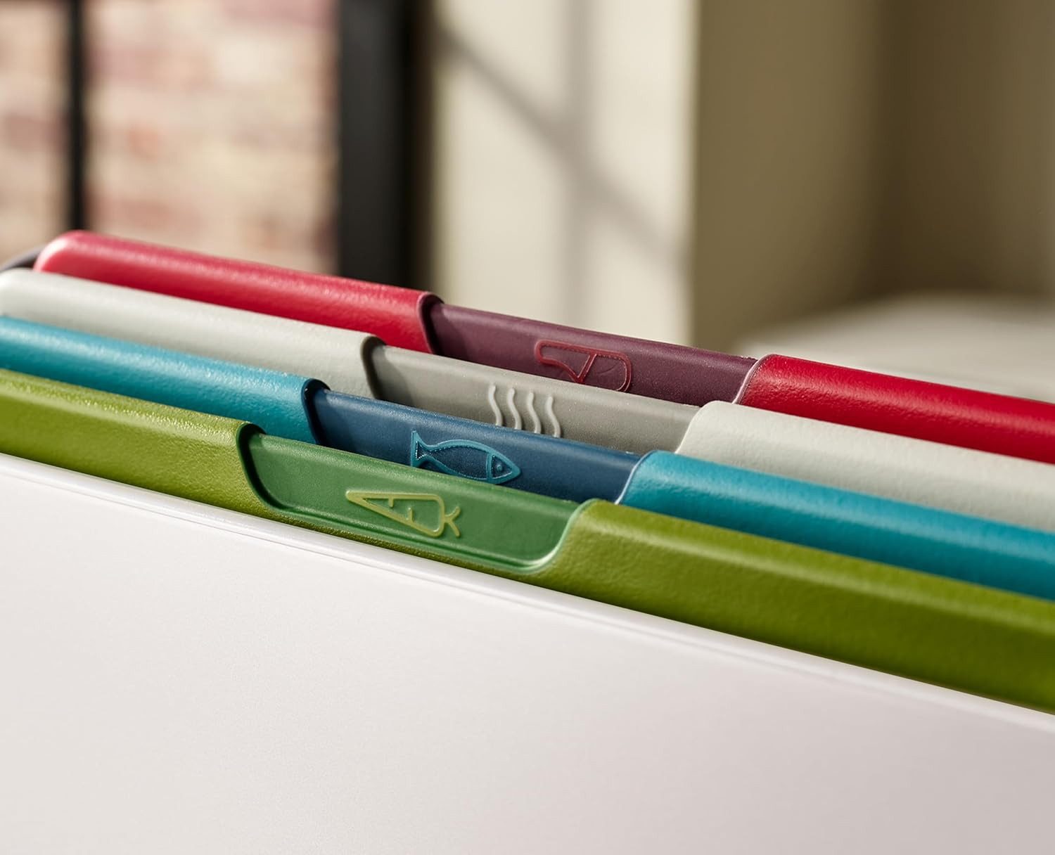 Joseph Joseph Servierbrett Joseph Joseph Folio Icon Schneidebrett-Set mit Box rutschfest 4tlg.