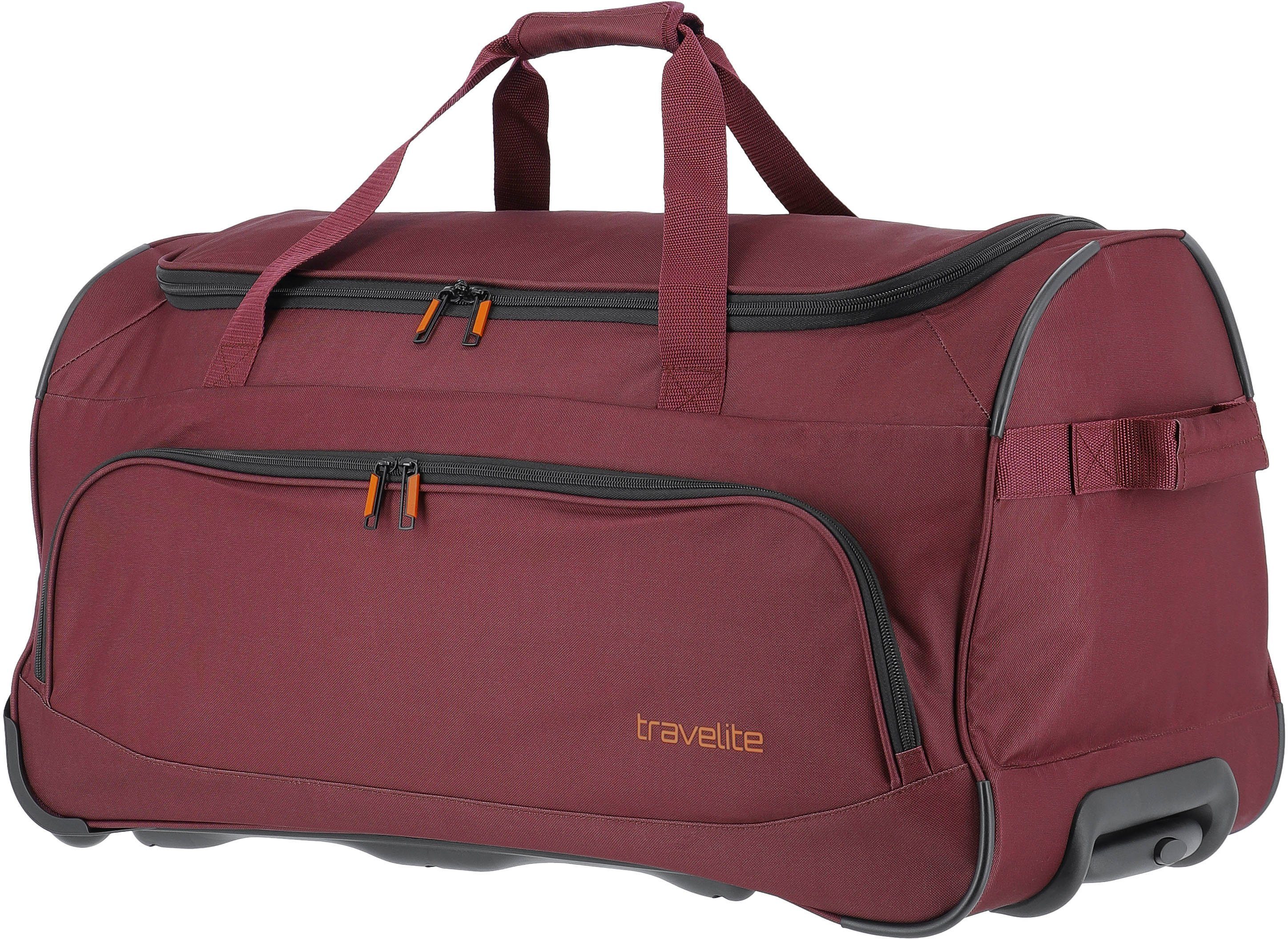 travelite Reisetasche Basics Fresh, 71 Rollen mit cm, bordeaux