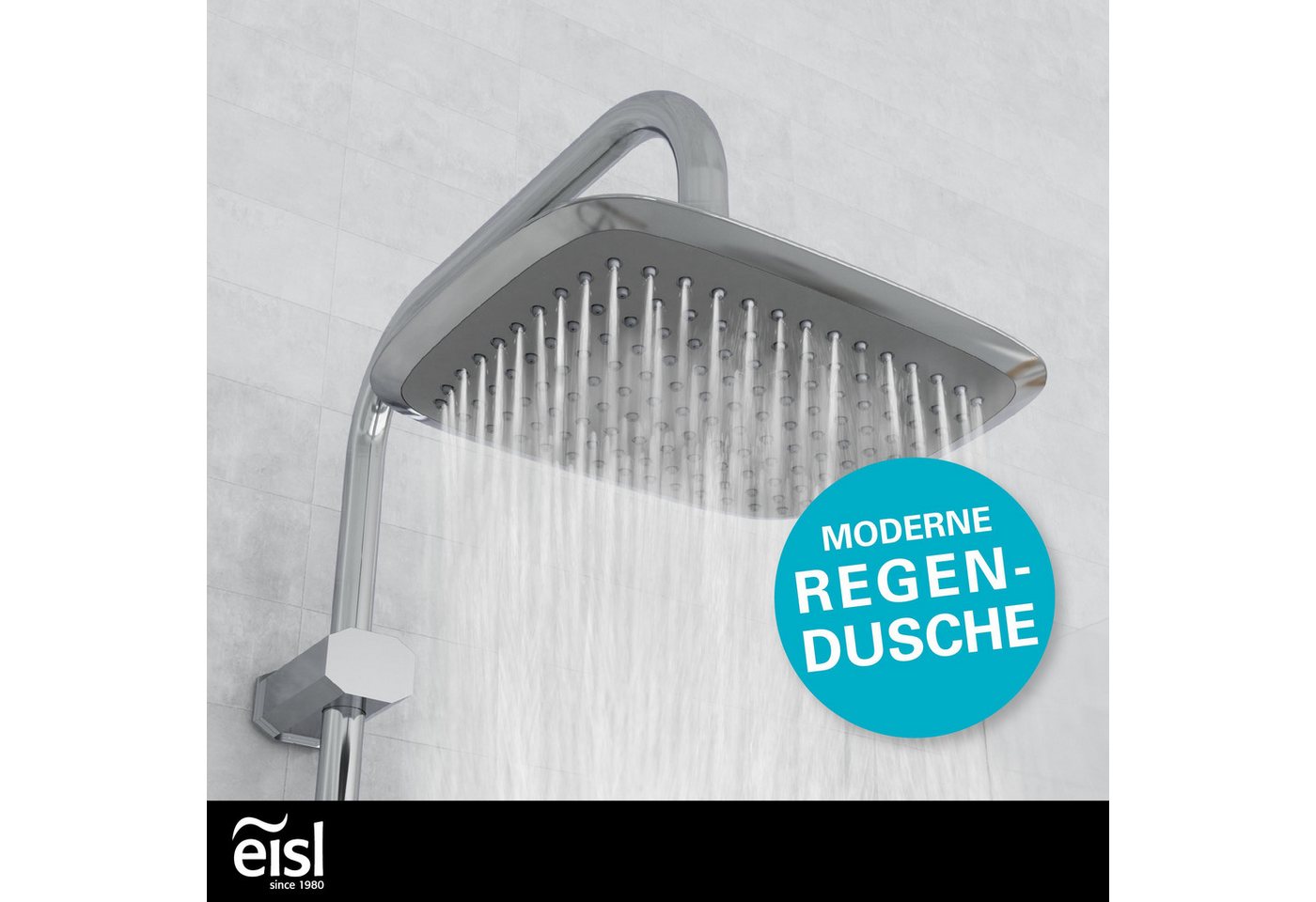 Thumbnail - Eisl Duschsystem Duschsystem EASY FRESH Chrom Regendusche Brausegarnitur, 2 Strahlart(en), Überkopfbrauseset, Regendusch...