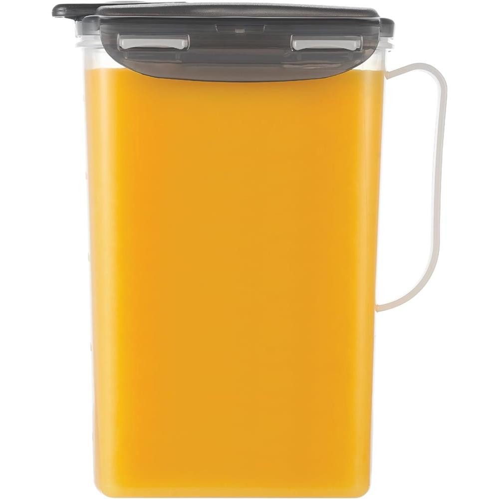 LocknLock Aufbewahrungsbecher Kühlschrankkrug 2L grau, Kunststoff, Krug mit Deckel, BPA-frei, auslaufsicher