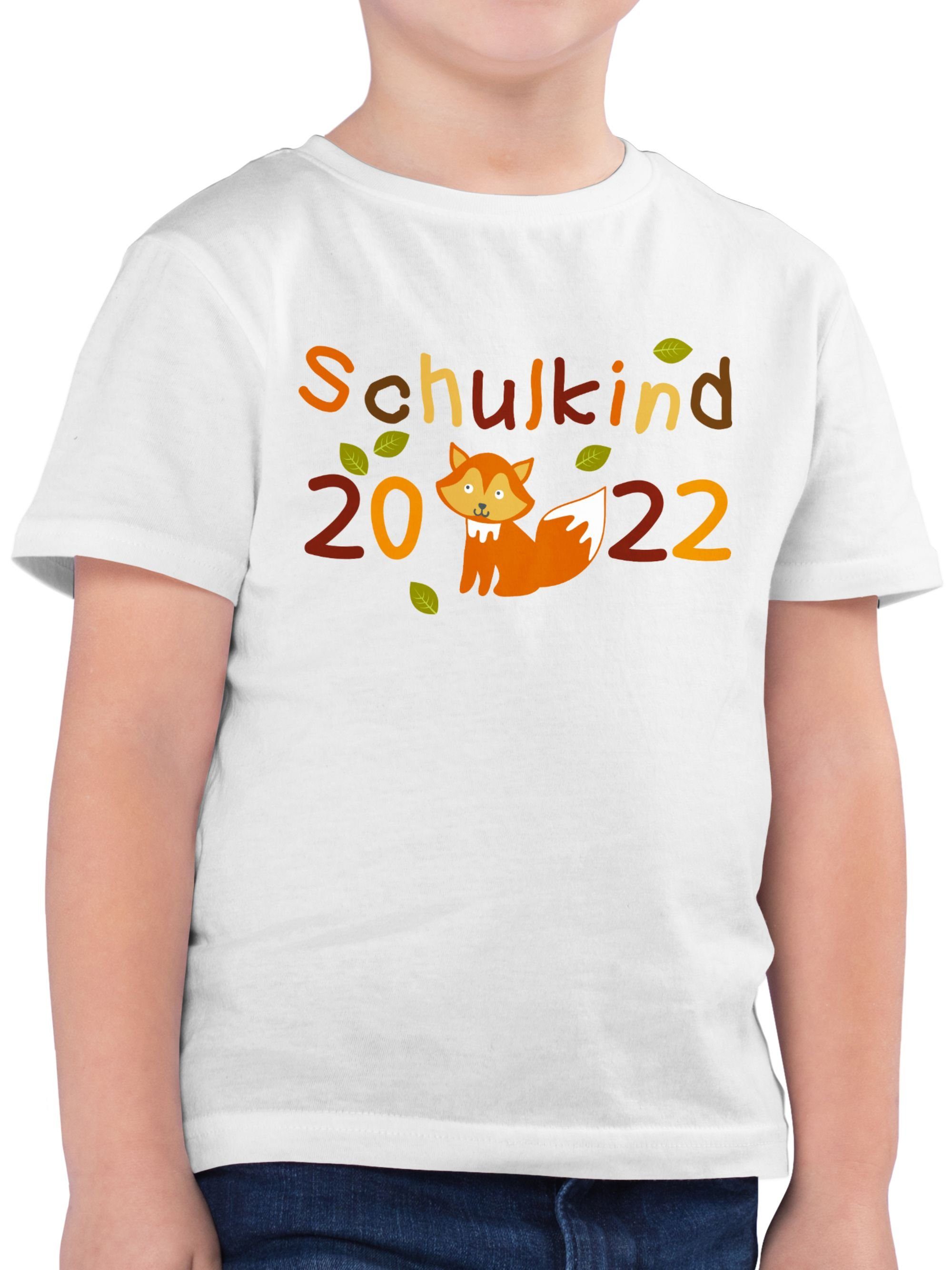 Kinder Kids (Gr. 92 - 146) Shirtracer T-Shirt Schulkind 2022 Fuchs Herbst - Schulkind Einschulung und Schulanfang - Jungen Kinde