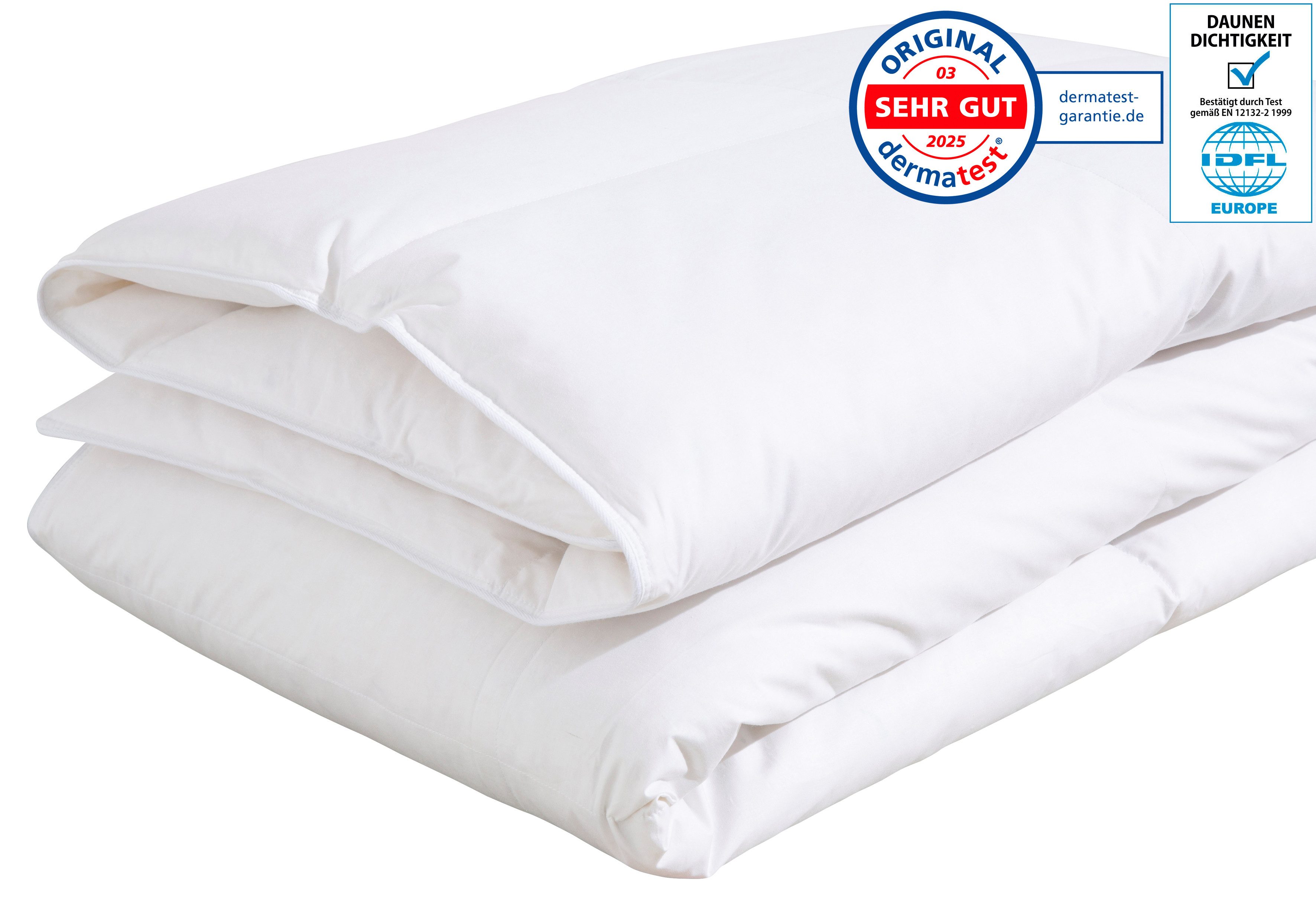 OTTO home Federbettdecke RINA, Bettdecke in 135x200 cm & 155x220 cm, Made in Germany, Füllung: 70% Federn & 30% Daunen, Bezug: Baumwolle, Bettdecken, Sommer, Wi – Bild 4 von 5
