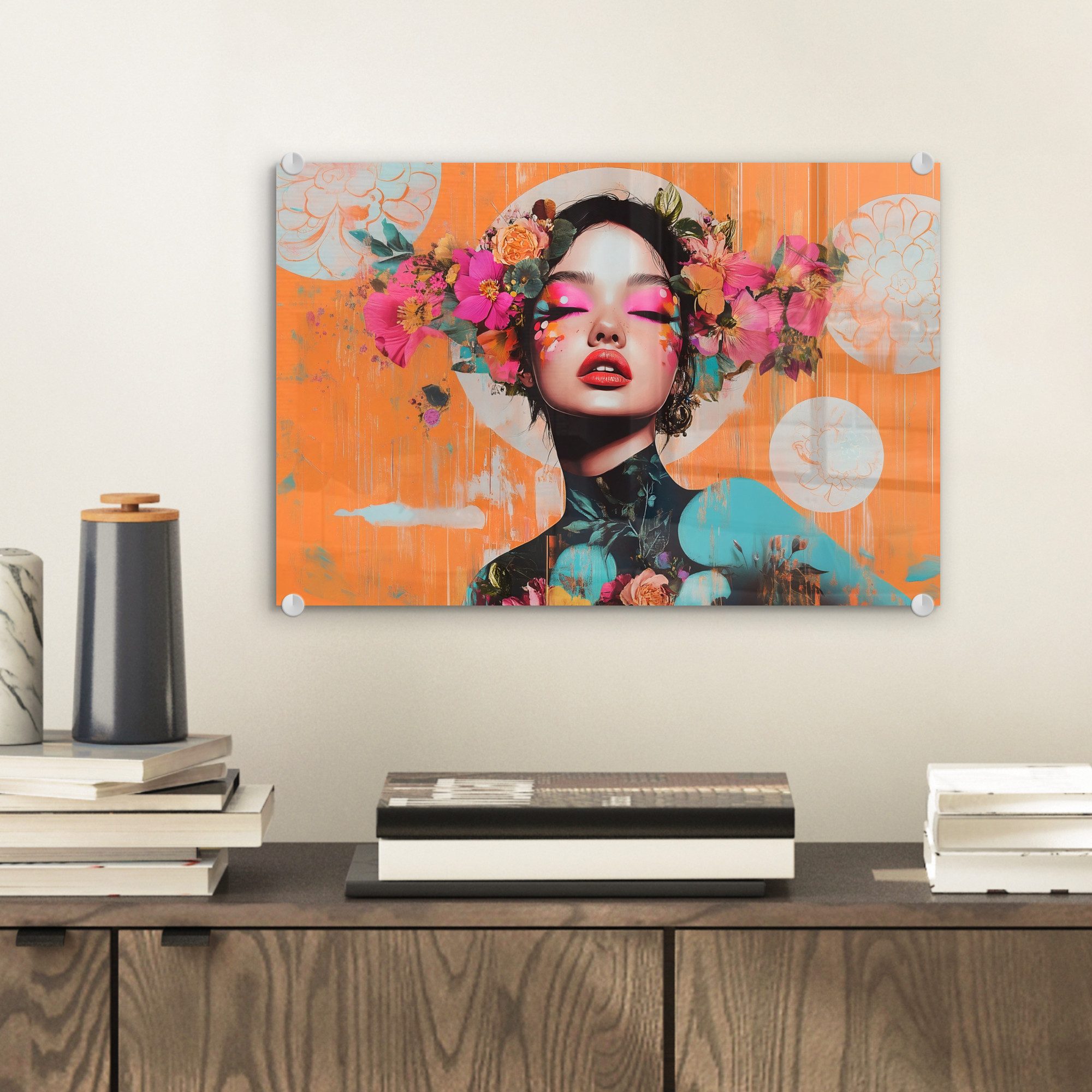 MuchoWow Acrylglasbild Porträt - Frau - günstig online kaufen