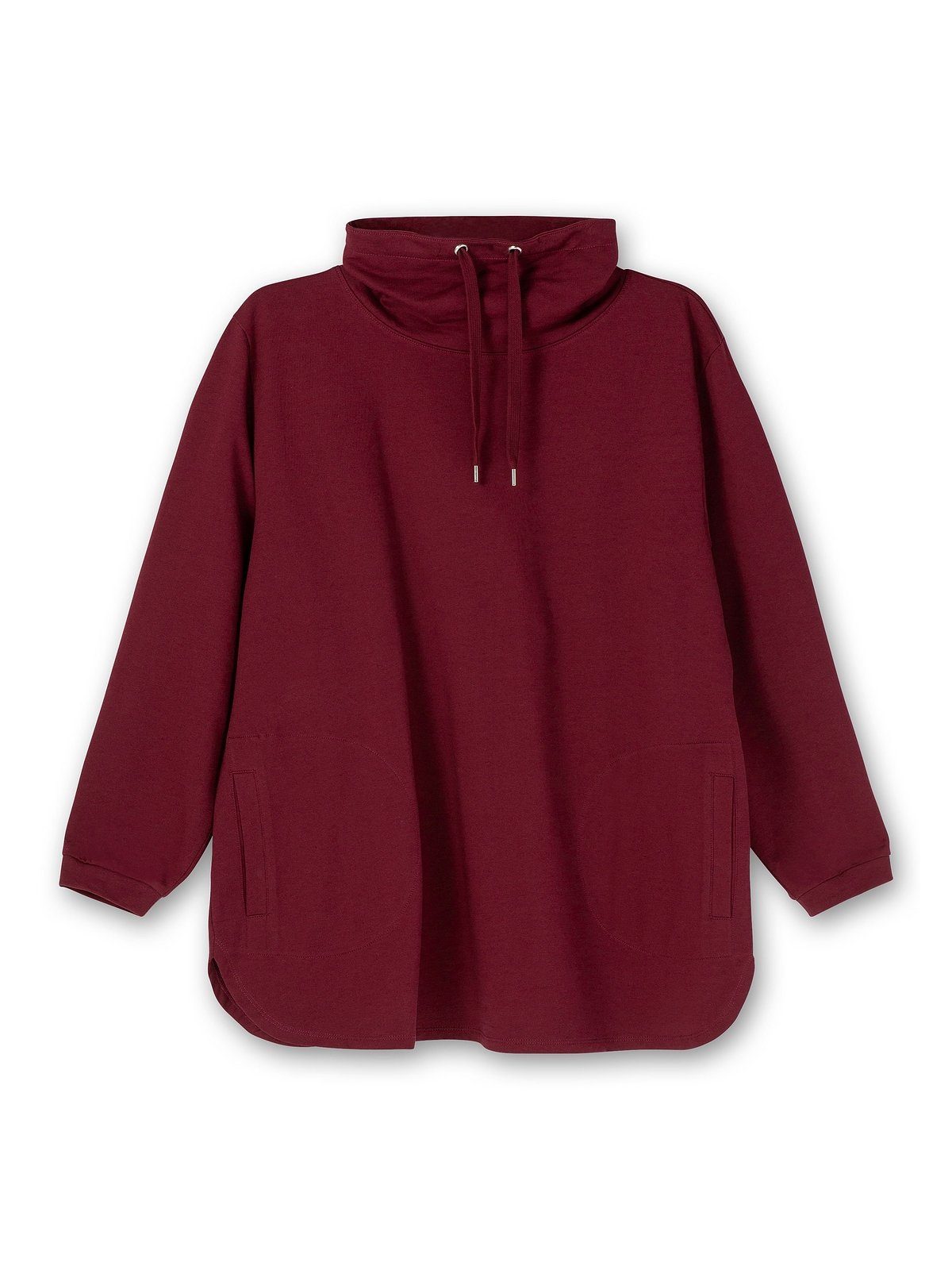 Sheego Sweatshirt Große Größen mit hohem Kragen und Tunnelzug