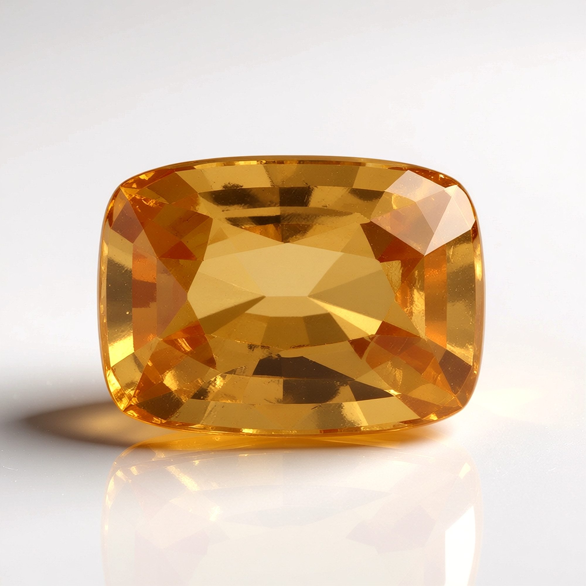 Cavill Edelstein Cavill Grossular Edelstein 7,87 ct rechteckig orange klar, (1-St)
