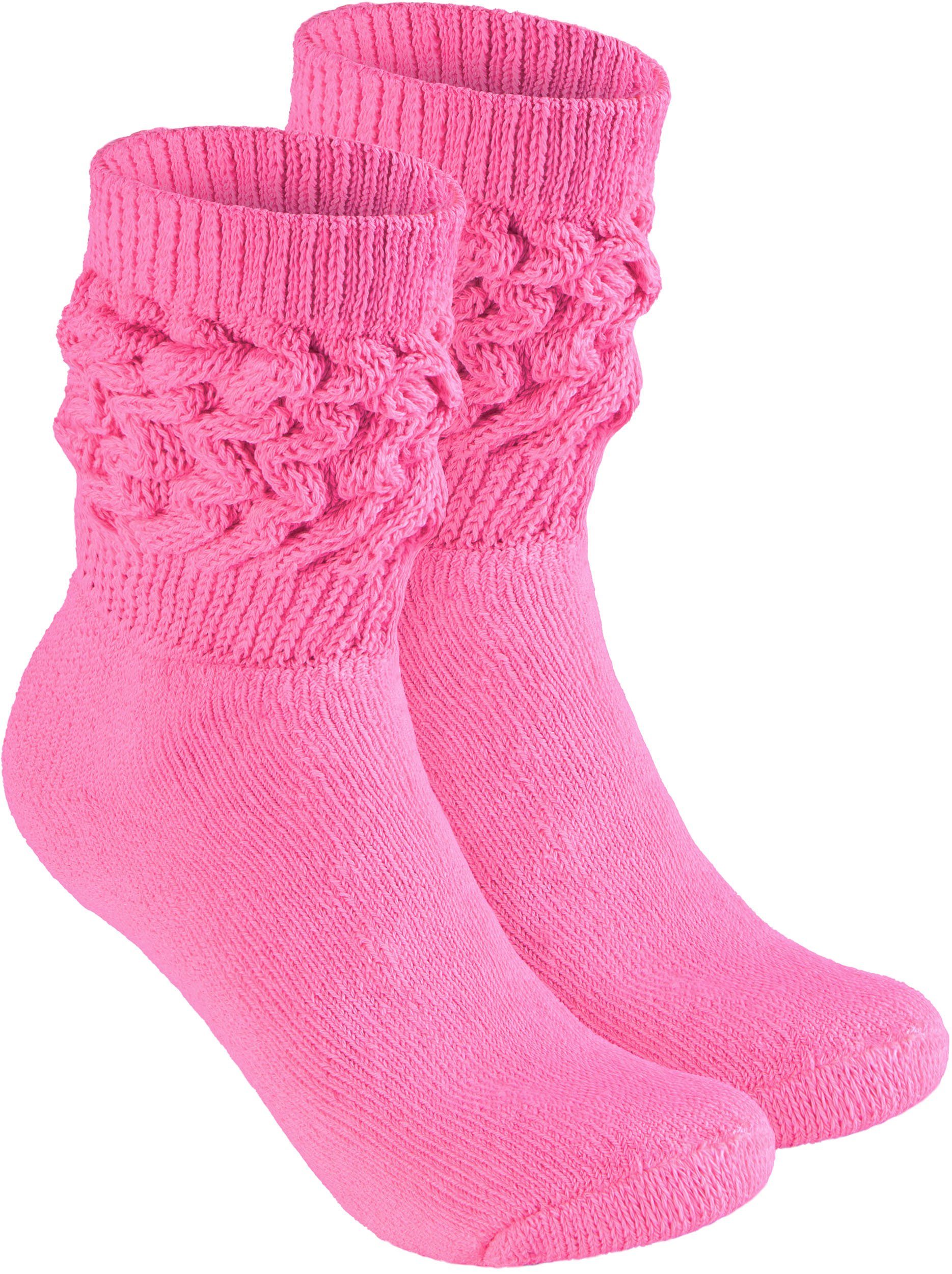 BRUBAKER Schoppersocken Slouch Socken - Damen Fitnesssocken (80s Style, 1-Paar, Baumwolle) Knit Sportsocken für Fitness, Yoga, Workout, Gymnastik und Wellness