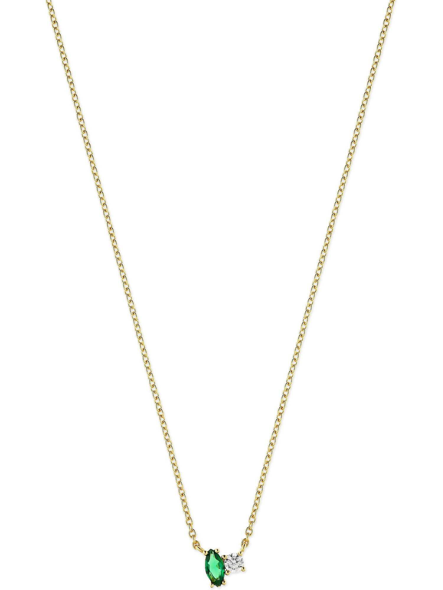FAVS Silberkette FAVS Damen-Kette 925er Silber 1 Zirkonia