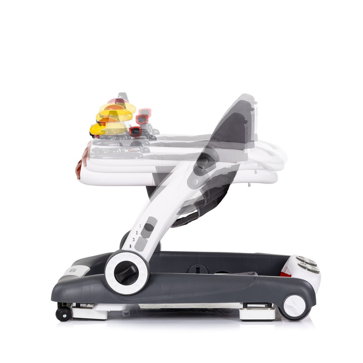 Chipolino Lauflernhilfe little Explorer 4 in 1, Musikpanel, Activity-Center, Silikon-Stopper, höhenverstellbar