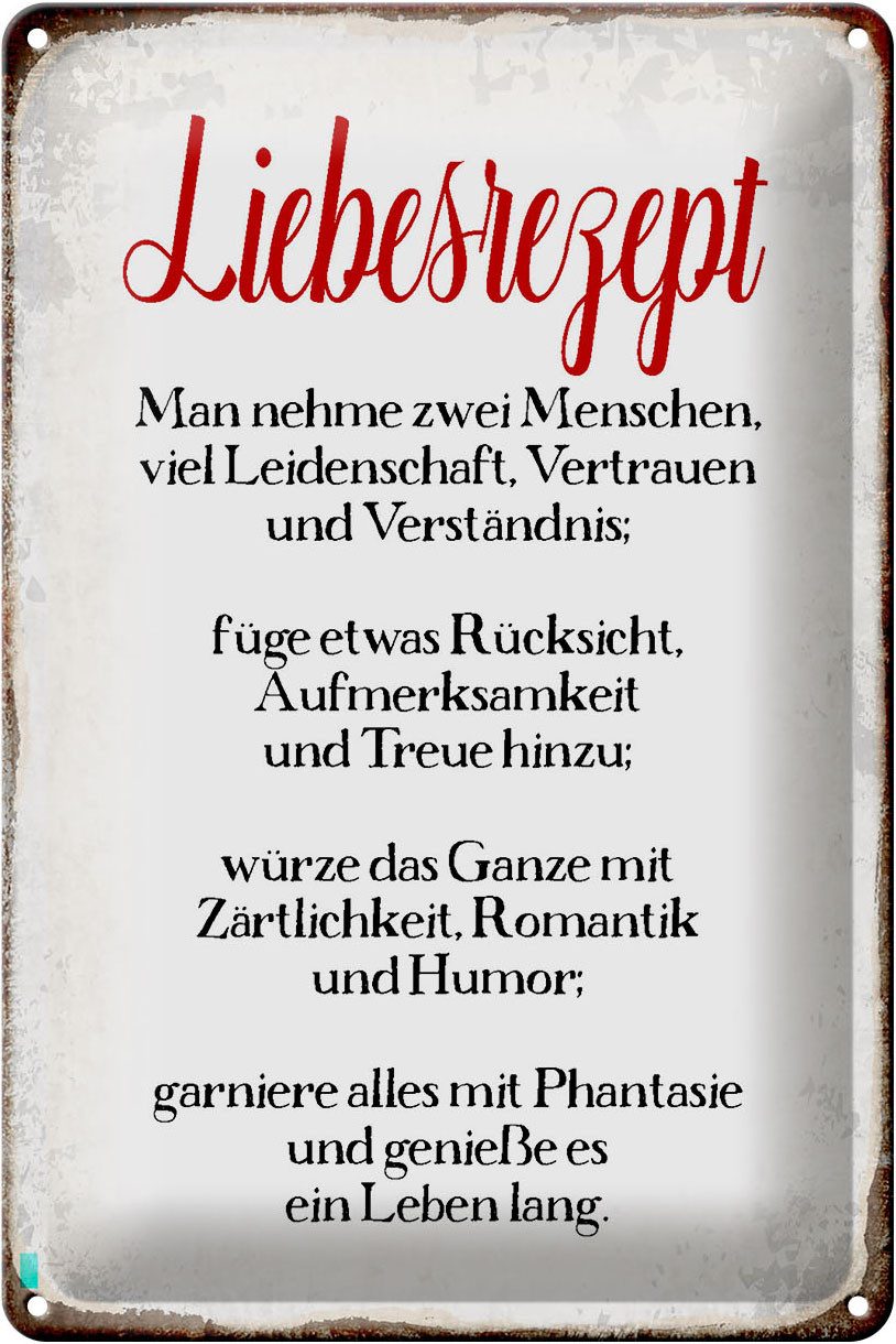 Hebold Metallschild Schild Blech 20x30cm Made in Germany Spruch