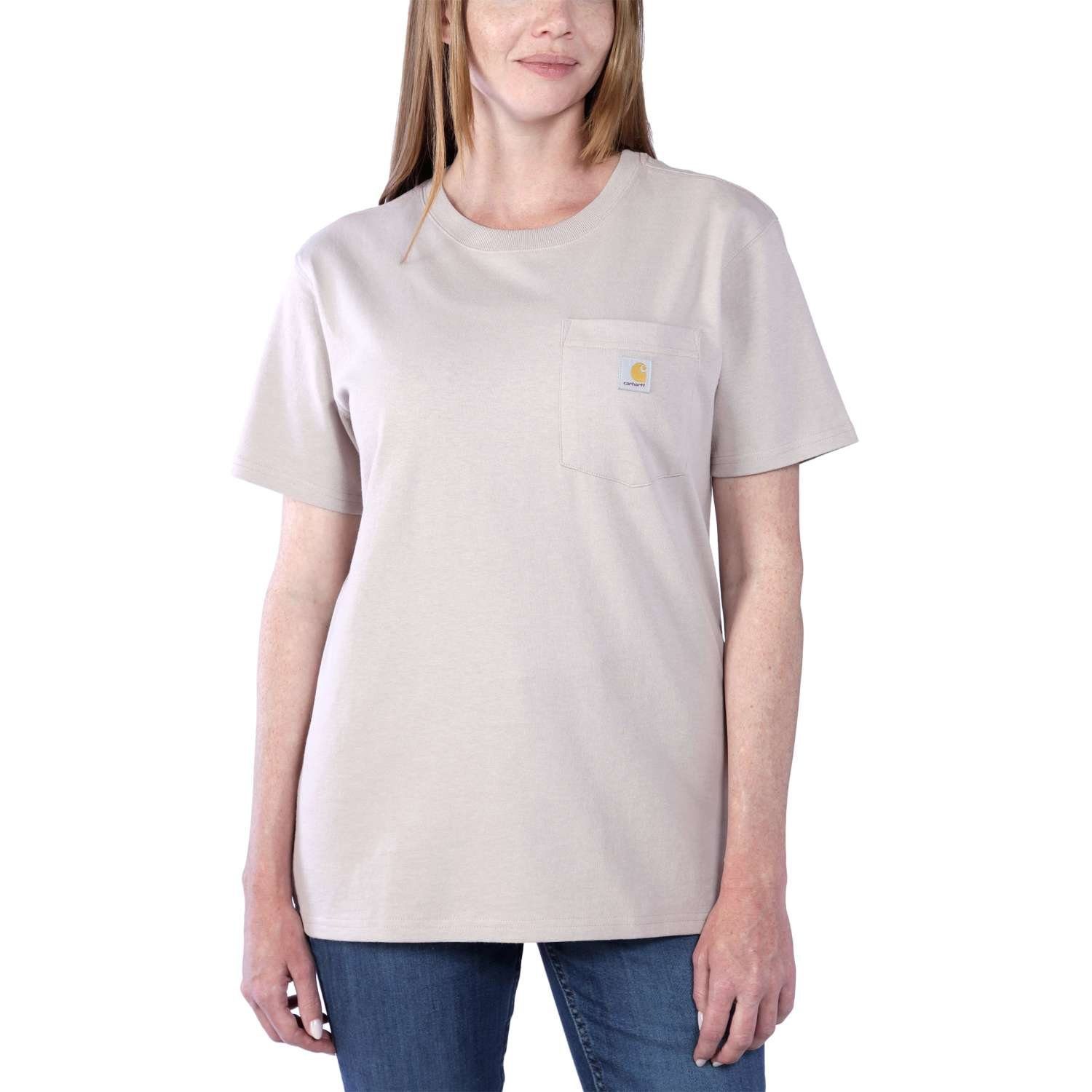 T-Shirt Carhartt Loose T-Shirt Short-Sleeve mink Damen Fit Carhartt Adult Pocket Heavyweight