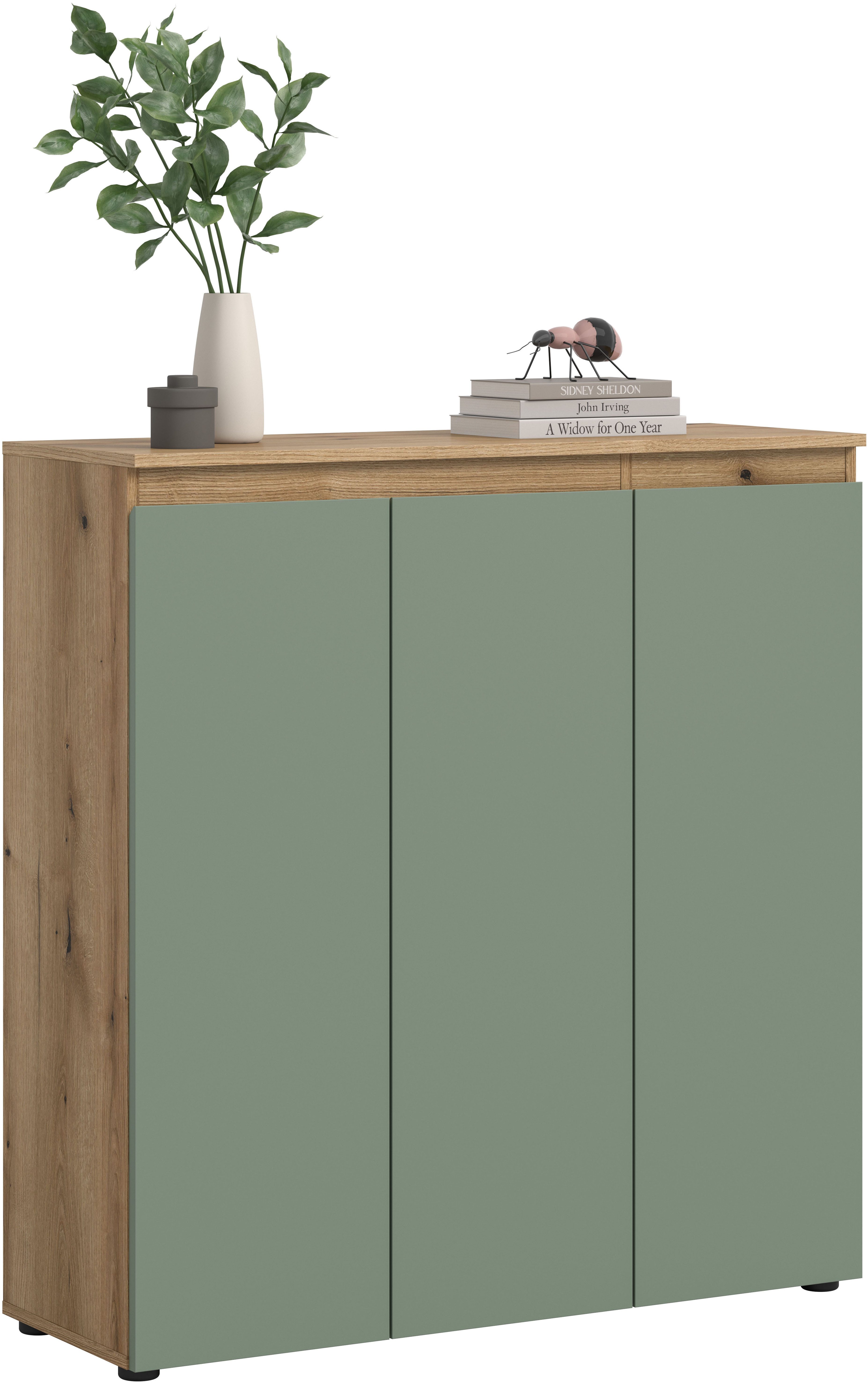 Home affaire Mehrzweckschrank CIPELA, 105x111 cm, viel Stauraum, variable Einlegeböden, universal (1-St., in vielen verschiedenen Trendfarben verfügbar) Schuhschrank, Kleiderschrank, Universalschrank, Aktenschrank, Schrank