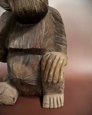 Asien LifeStyle Dekofigur Affe Stinkefinger Deko Holz Figur - 40cm groß