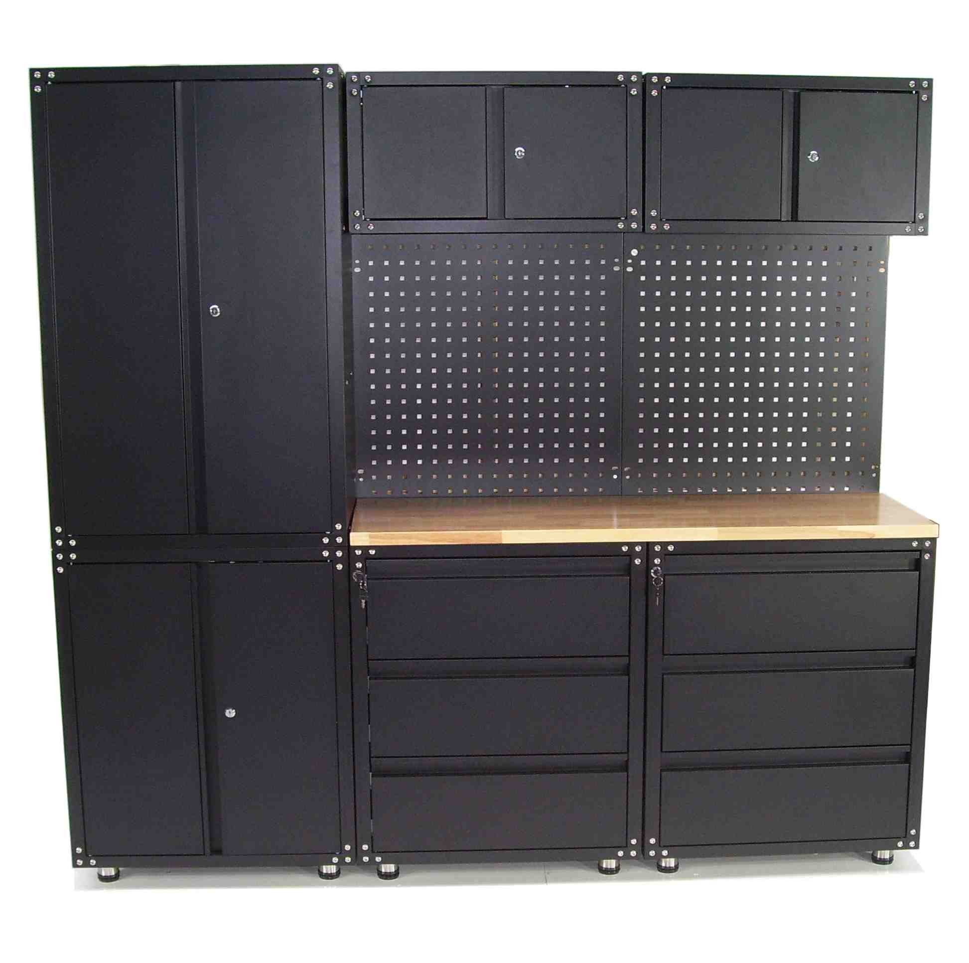 Apex Werkstatt-Set Werkstatt Schranksystem 9-teilig Werkstattschrank Werkbank 57064, (1-tlg)