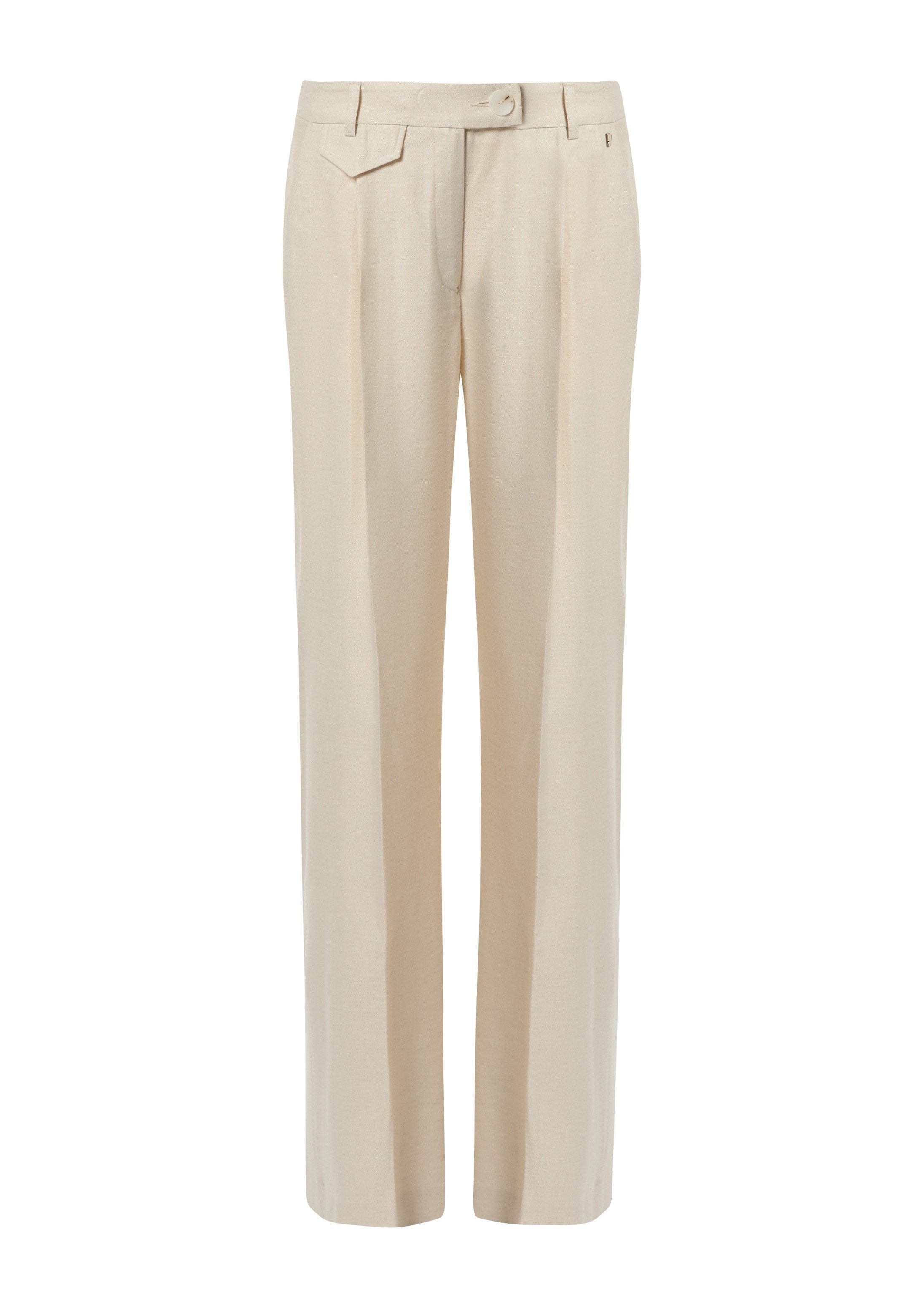 comma Chinos Hose Leinen-Mix-Hose mit Eingrifftaschen